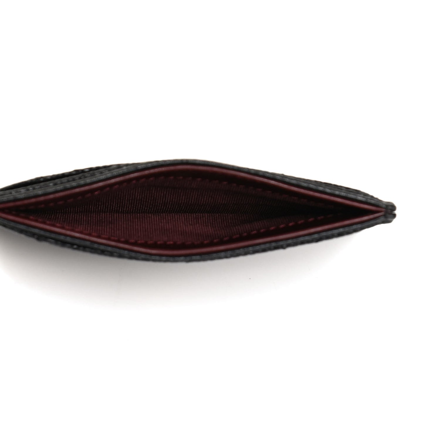 Caviar Quilted Card Holder Black