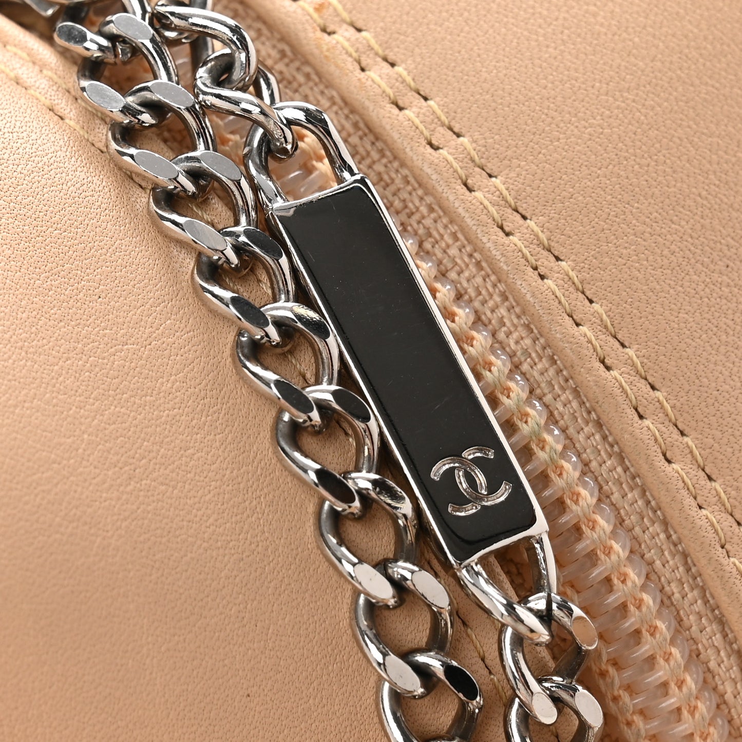Calfskin Quilted Small Cambon Bowler Beige