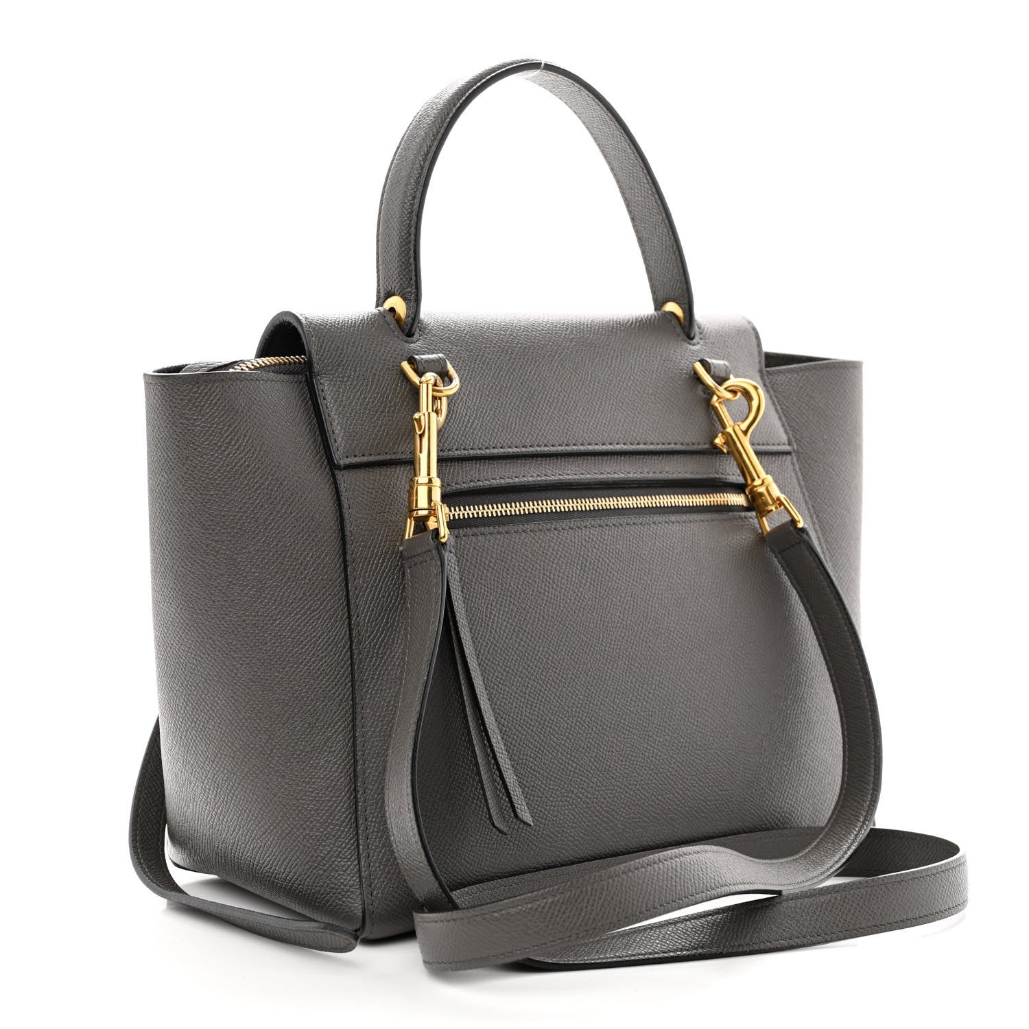 Celine Grained Calfskin Nano Belt Bag Grey 3 of 12