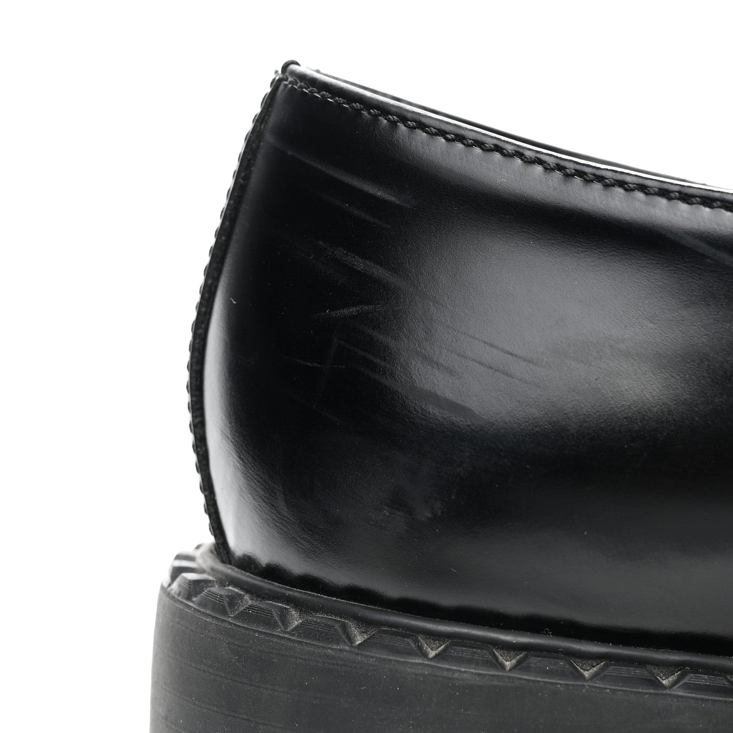 Prada Spazzolato Metal Triangle Logo 50mm Loafers 41 Black 9 of 11