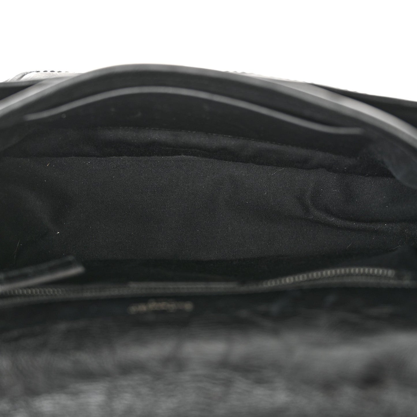 Crinkled Calfskin Matelasse Monogram Medium Niki Chain Satchel Black