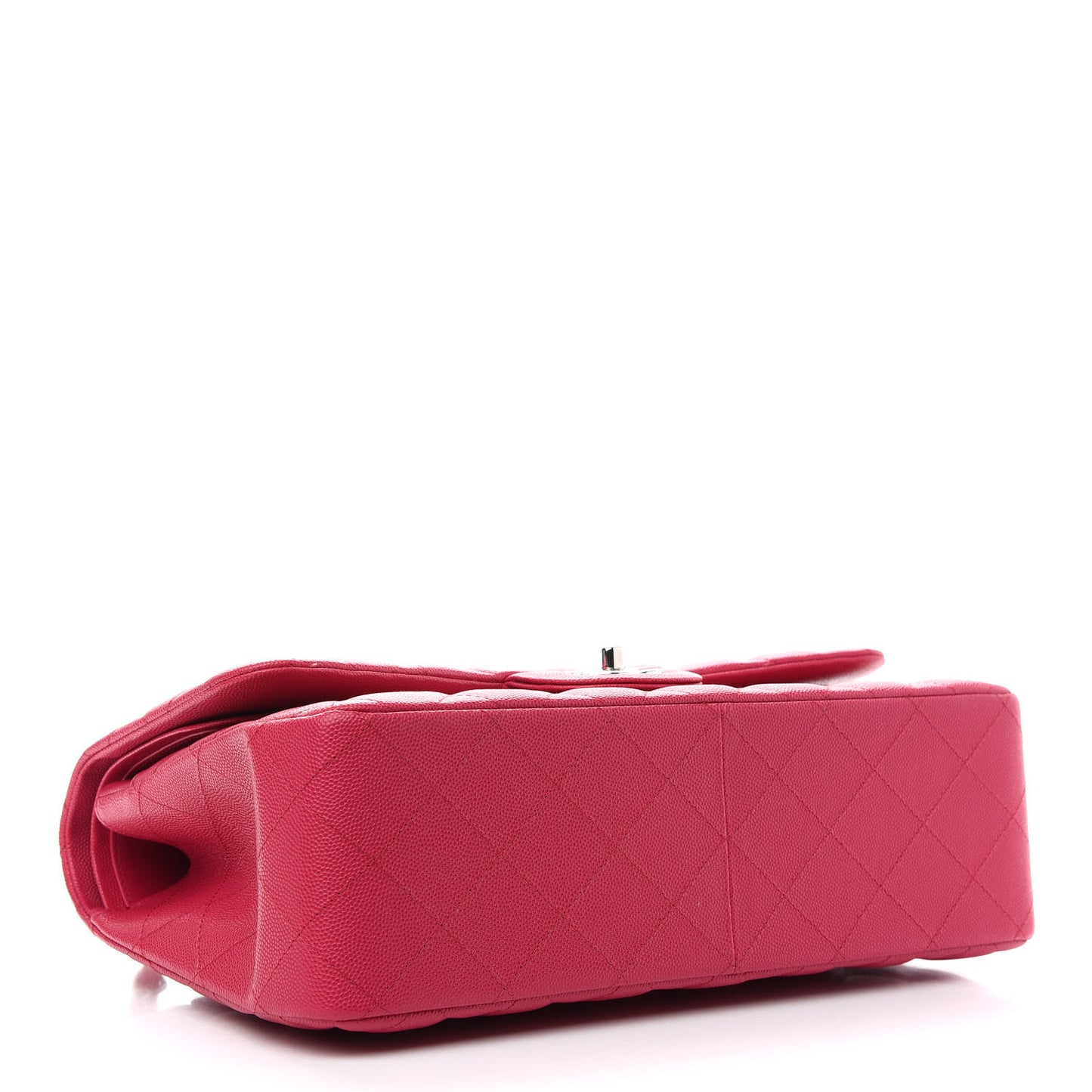 Caviar Quilted Jumbo Double Flap Dark Pink