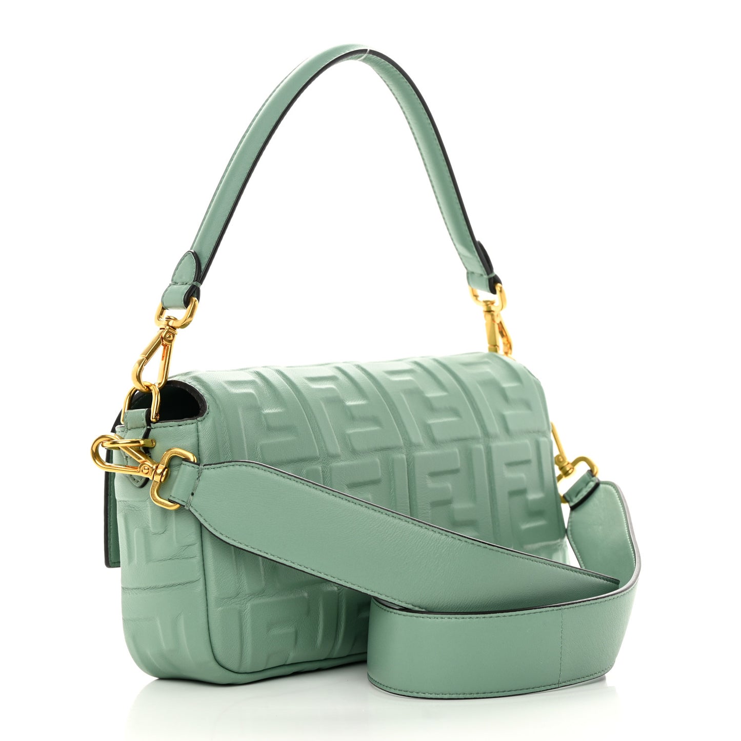 Nappa FF 1974 Embossed Baguette Menta