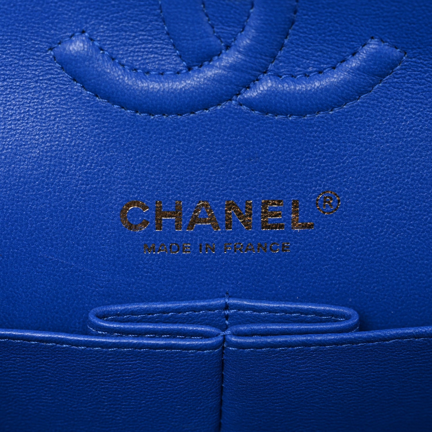 Chanel Caviar Chevron Quilted Small Double Flap Blue 7 of 13