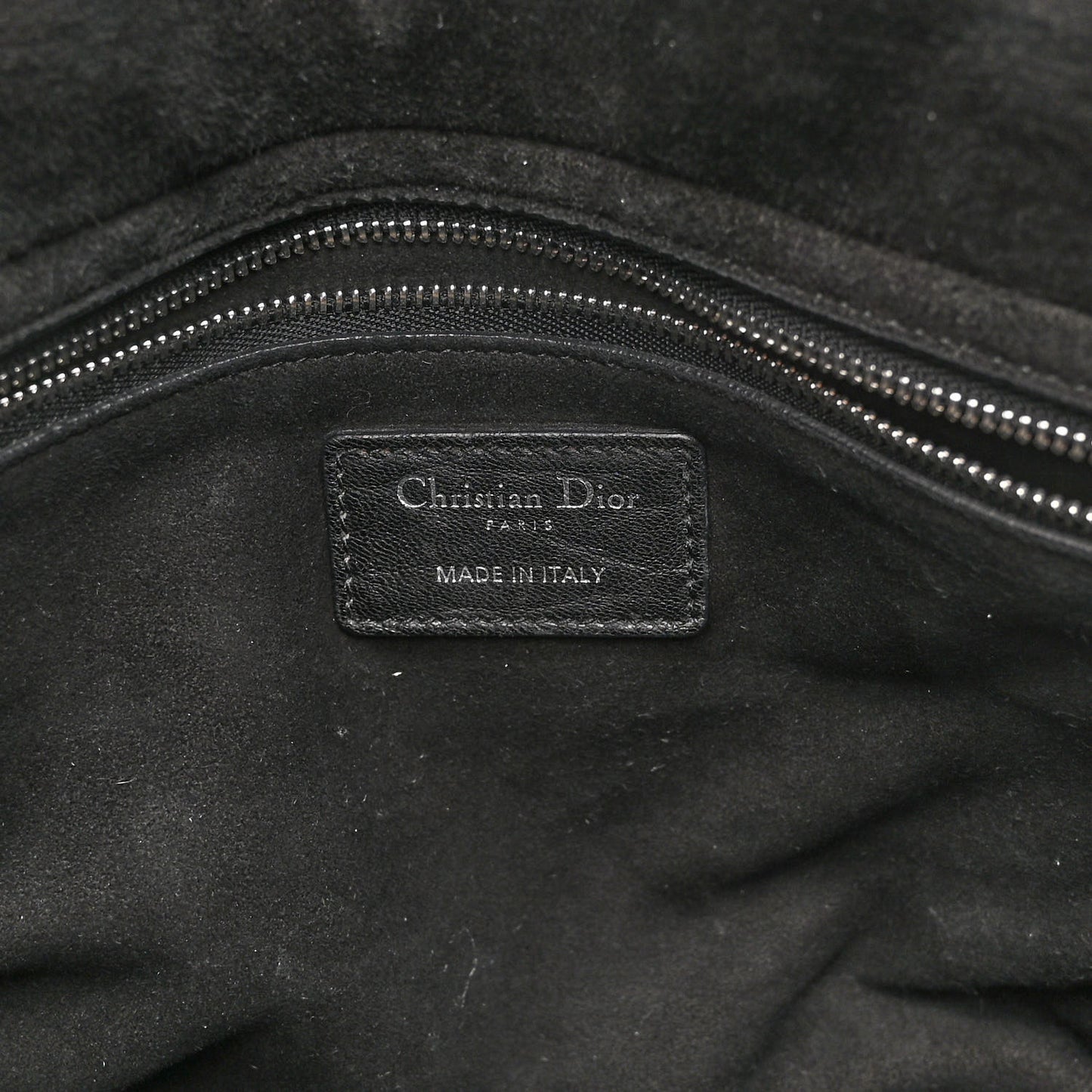 Canyon Grained Lambskin Large Lady Dior Black