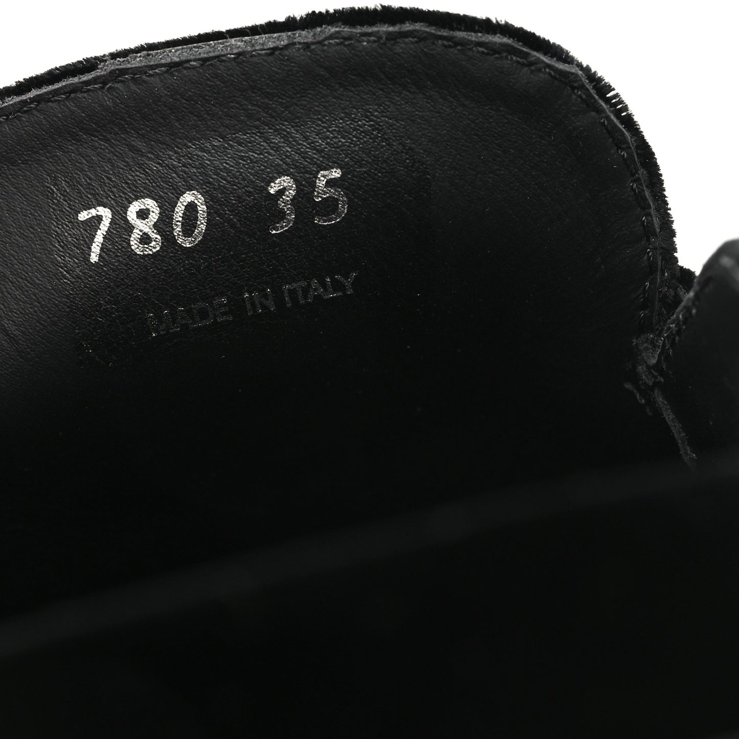 Velluto Metal Triangle Logo 20mm Flat Mules 35 Black