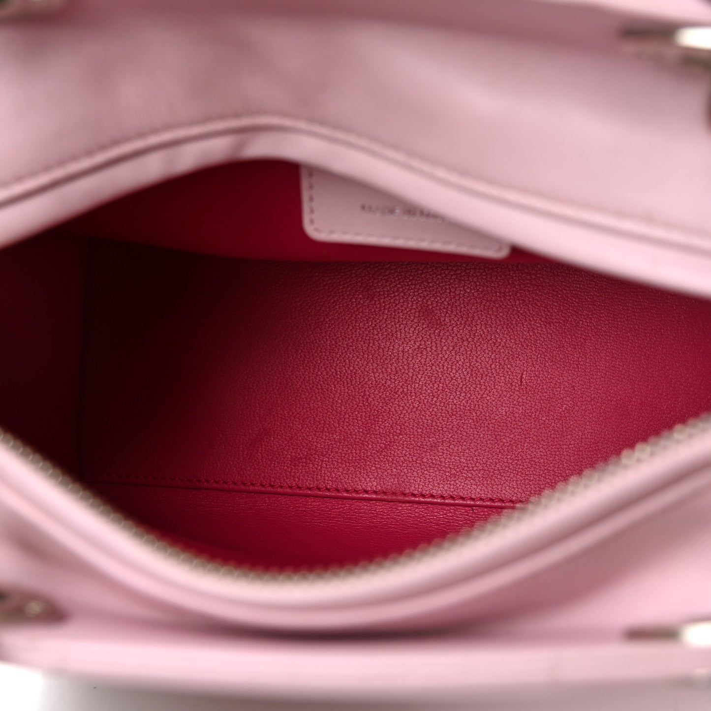 Calfskin Patent Embroidered Valentines Day Heart Medium Lady Dior Pink Multicolor