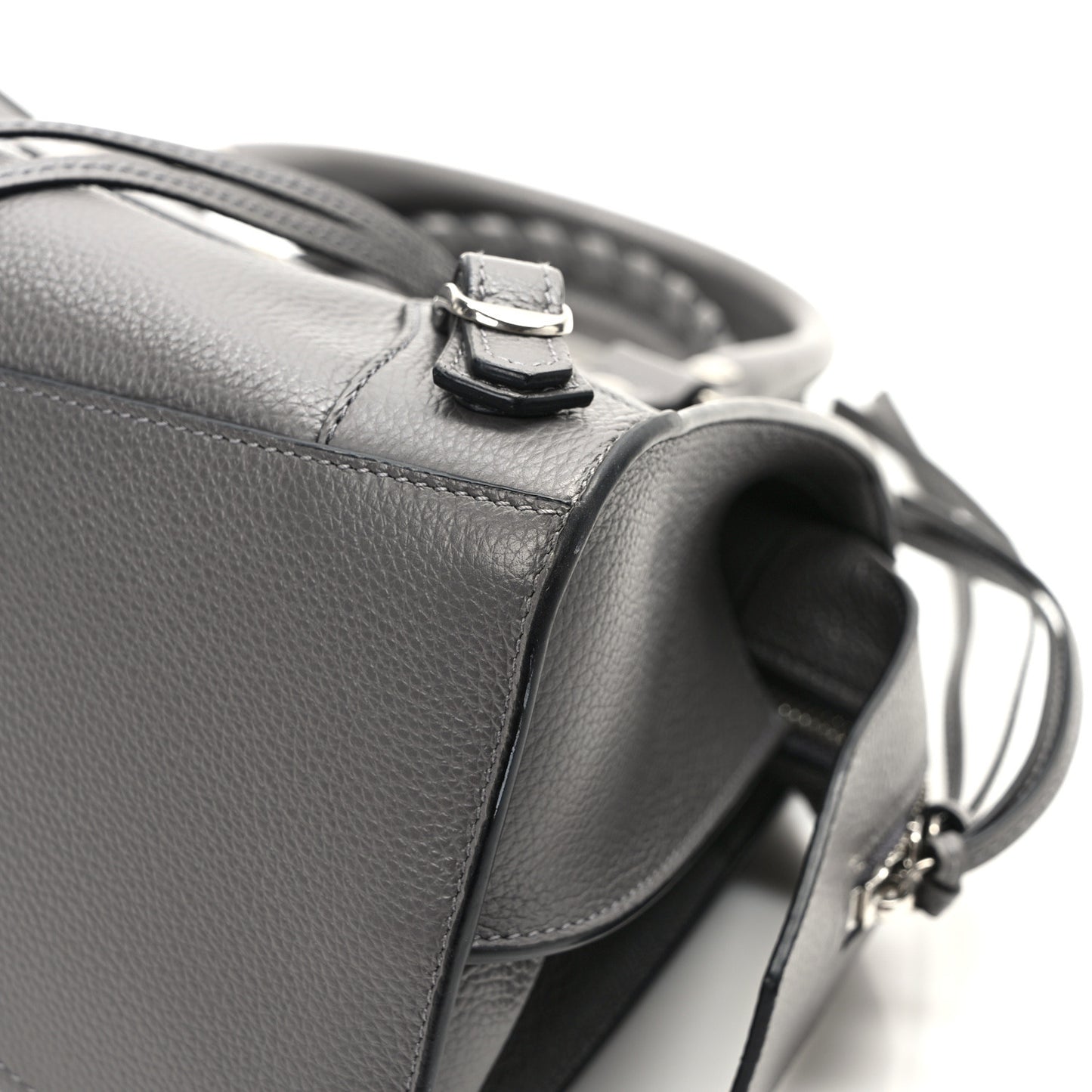 Grained Calfskin Neo Classic Silver Hardware S City Dark Grey