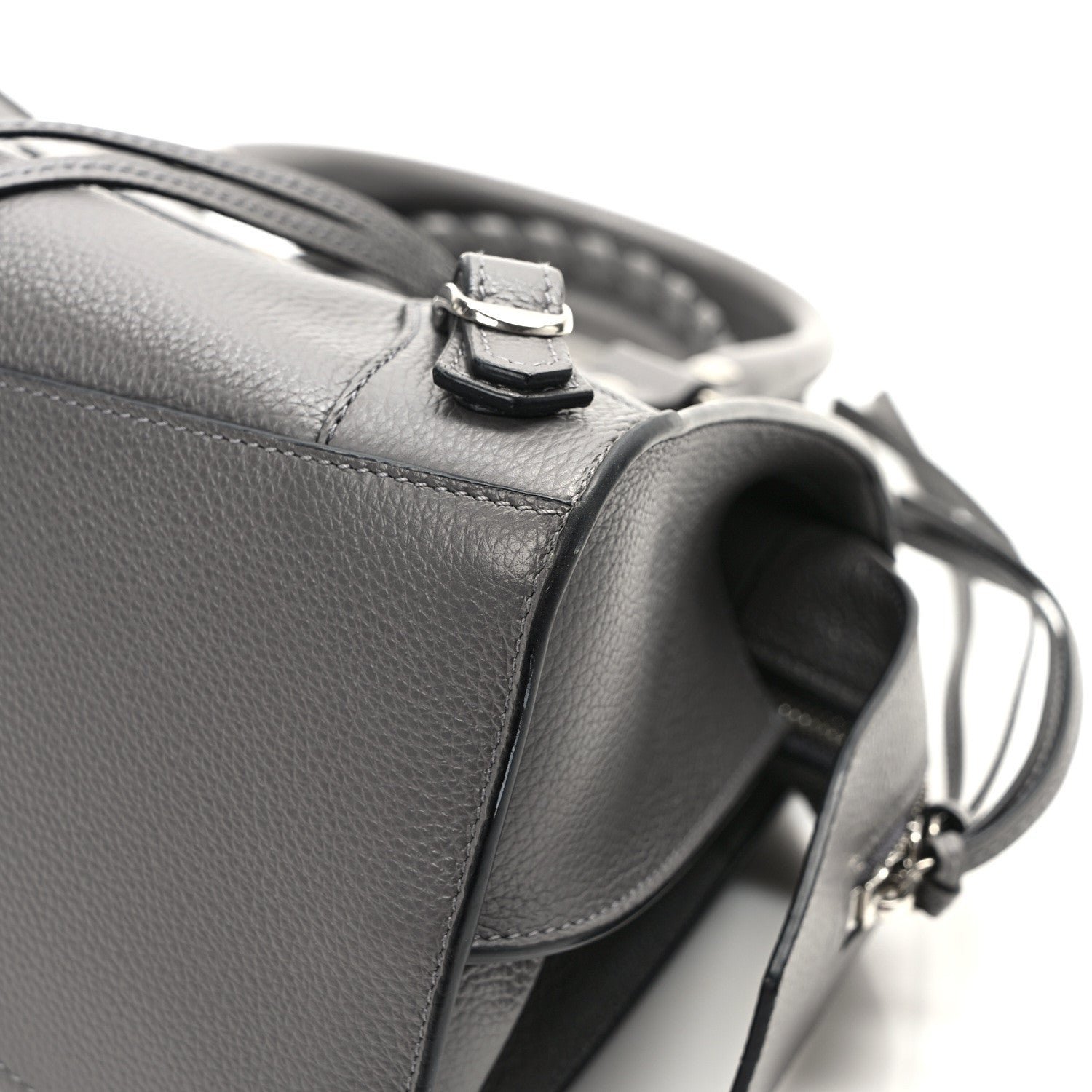 Balenciaga Grained Calfskin Neo Classic Silver Hardware S City Dark Grey 11 of 13