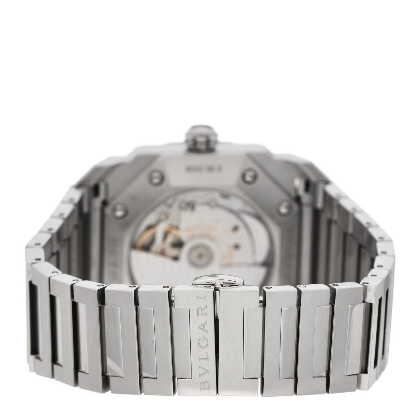 Stainless Steel 38mm Octo Roma Automatic Watch Black