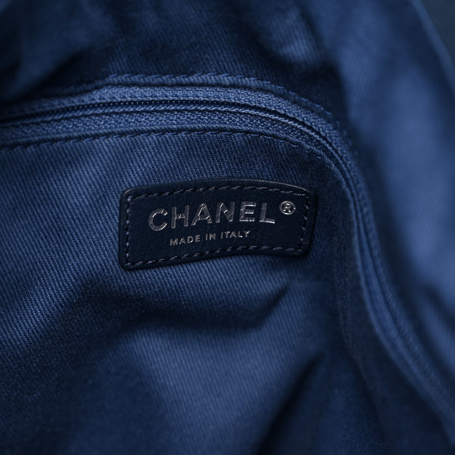 Chanel Canvas Medium Double Face Tote Navy 6 of 10
