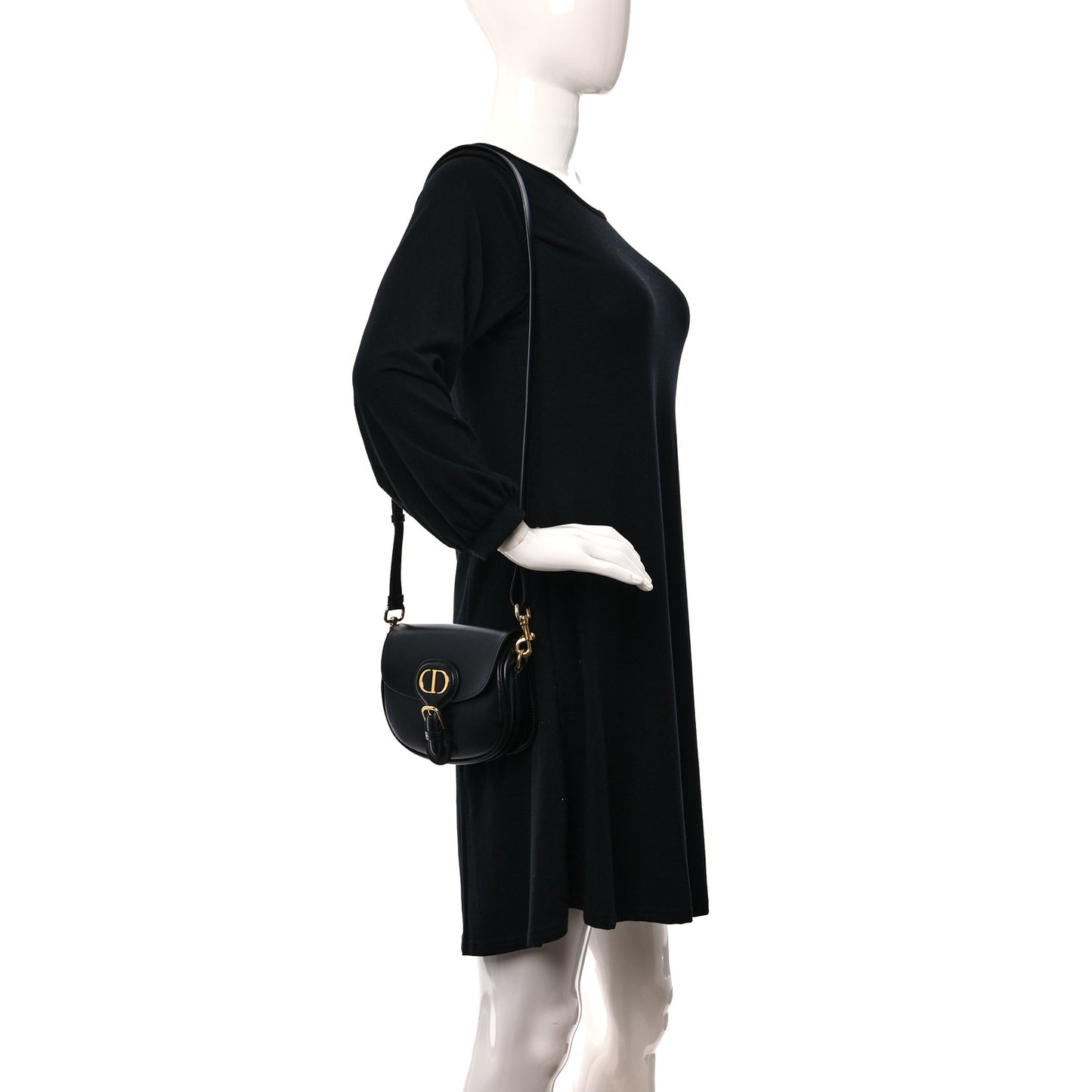 Box Calfskin Small Bobby Flap Black
