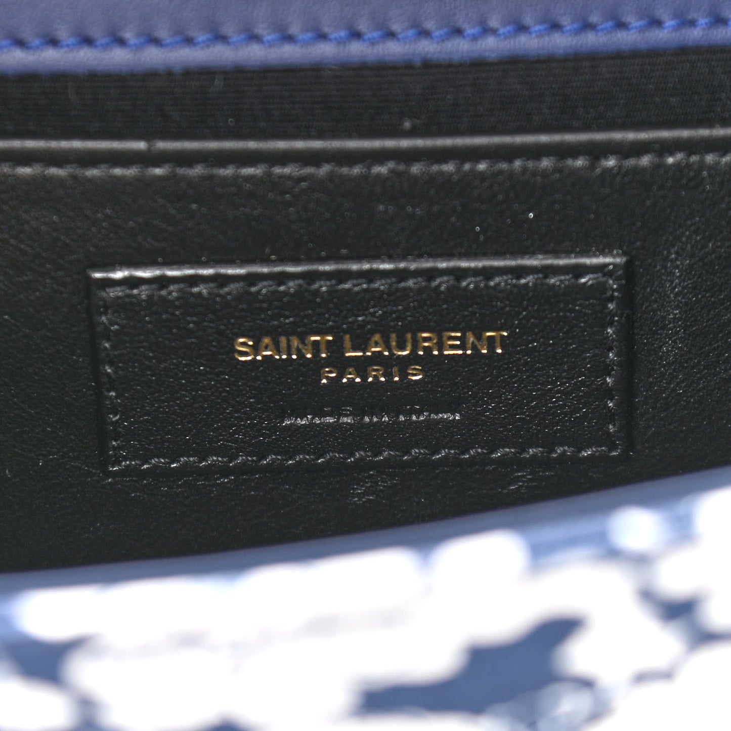 Canvas Small Monogram Hibiscus Print Kate Satchel Blue