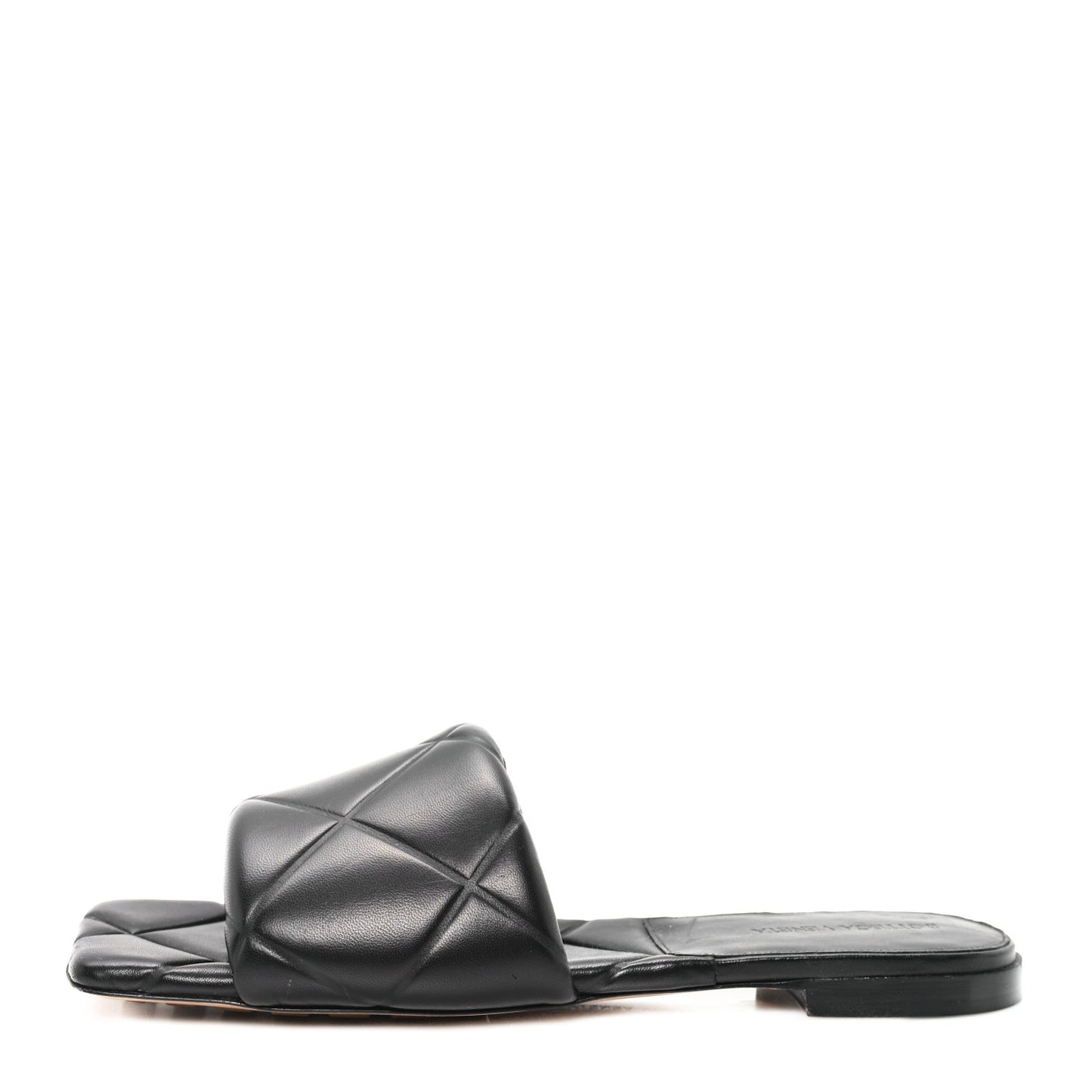 Nappa Maxi Intrecciato Lido Flat Sandals 40.5 Black