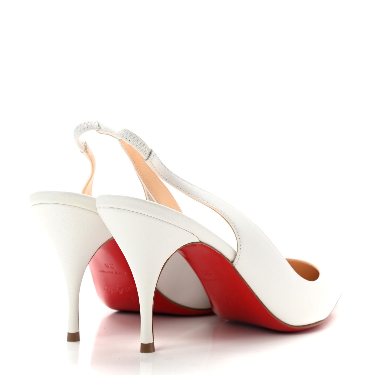 Nappa Clare Sling 80 Pumps 36 White