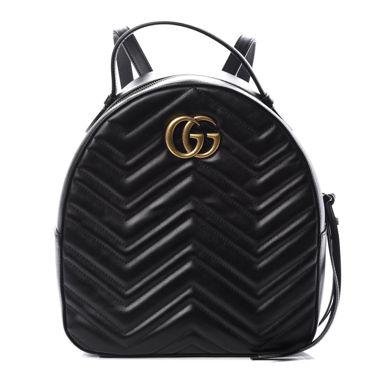Calfskin Matelasse GG Marmont Dome Backpack Black