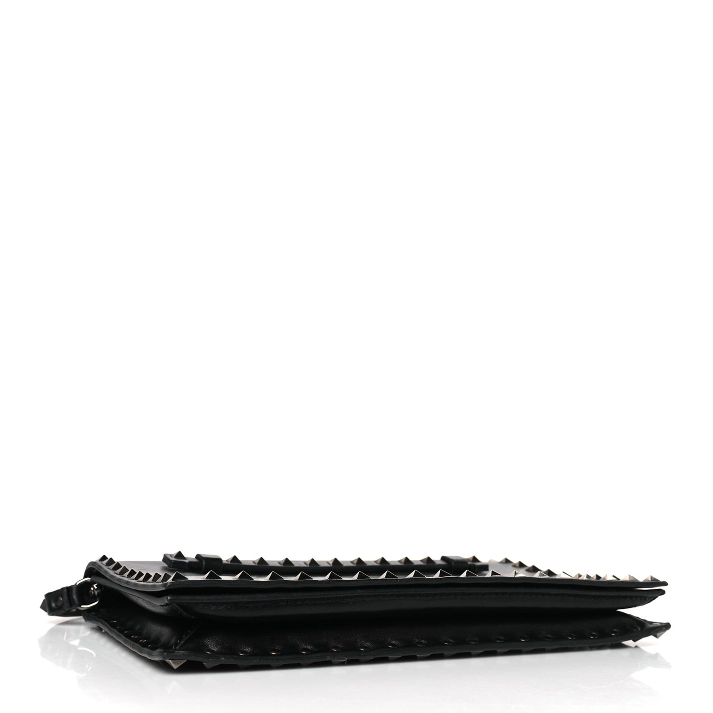 Nappa Rockstud Wristlet Clutch Black