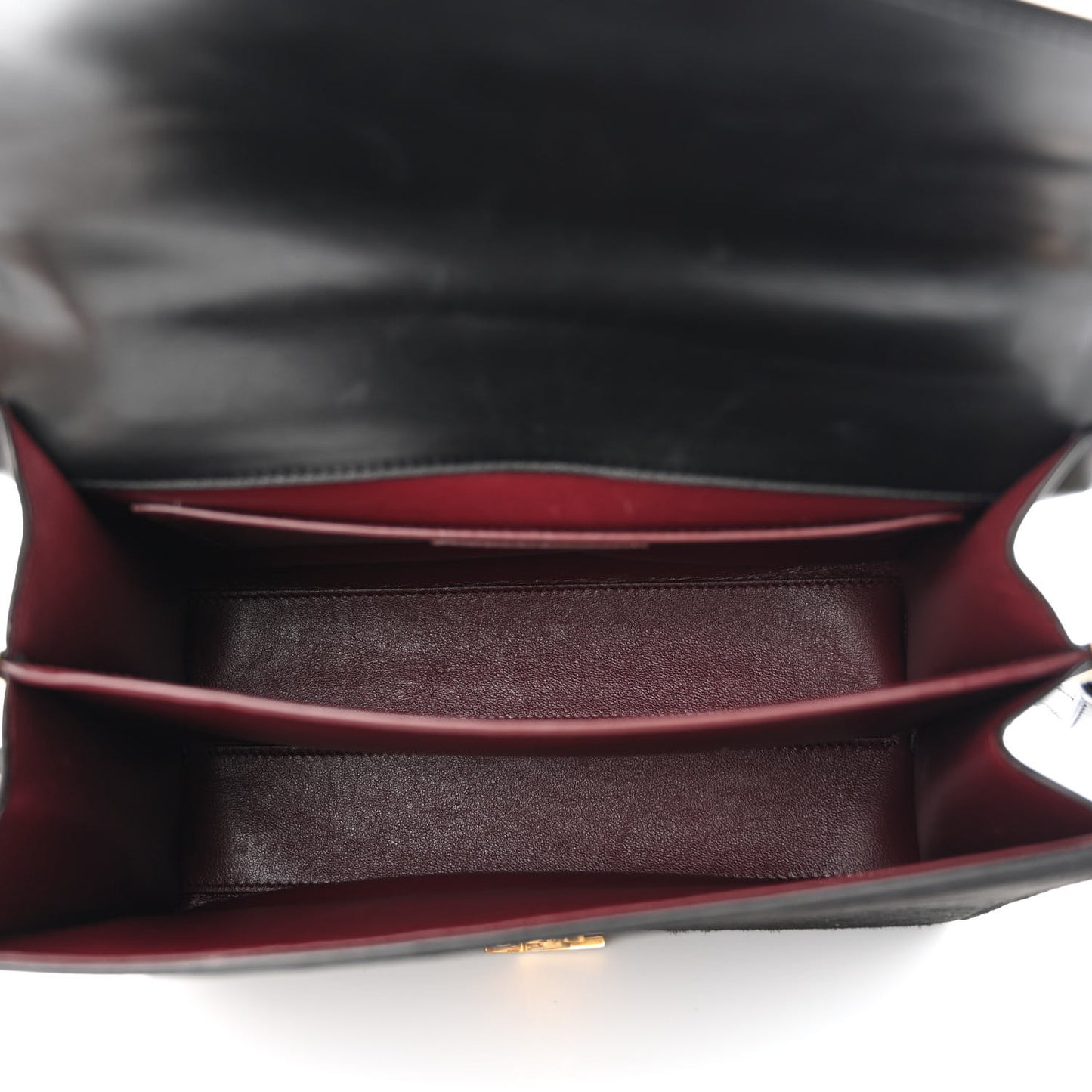 Kid Scamosciato Smooth Calfskin Medium Classic Monogram Cassandra Top Handle Black Rouge Legion