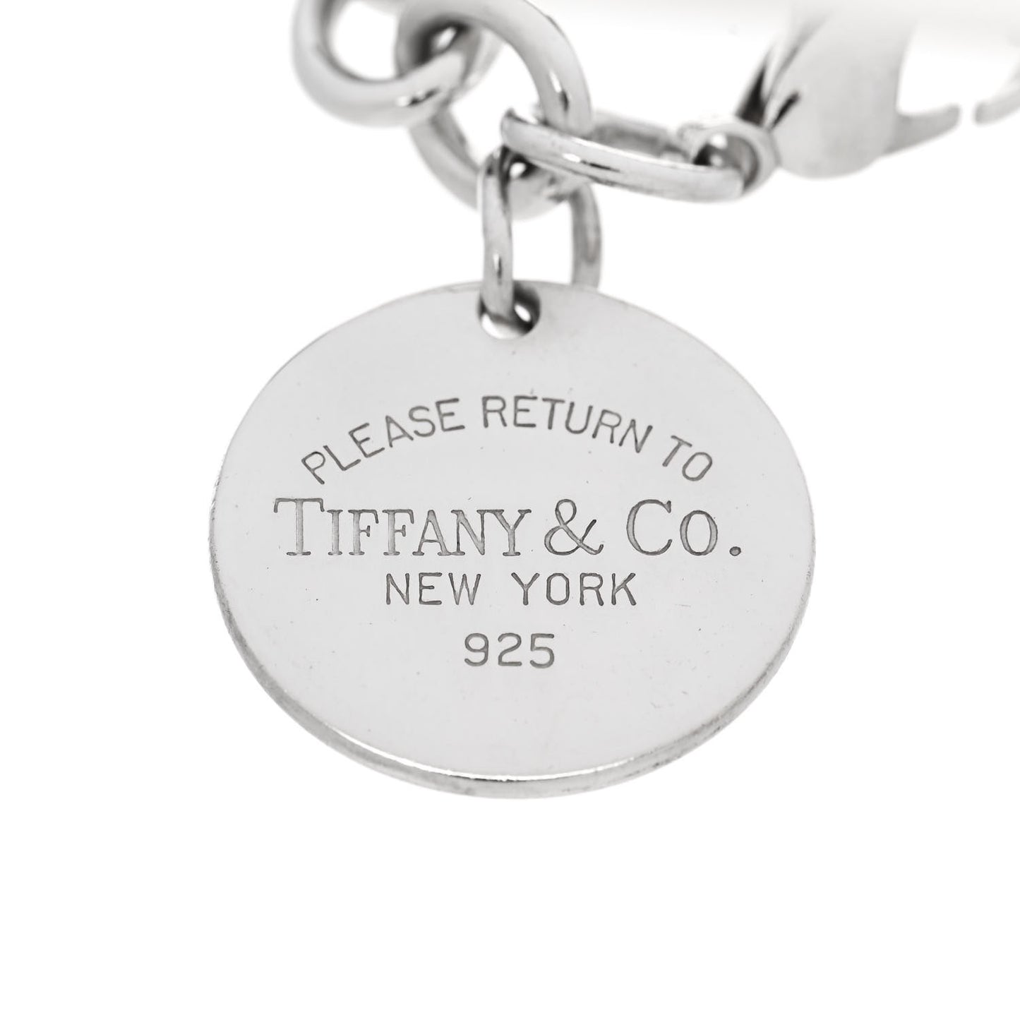 Sterling Silver Return to Tiffany Round Tag Charm Bracelet