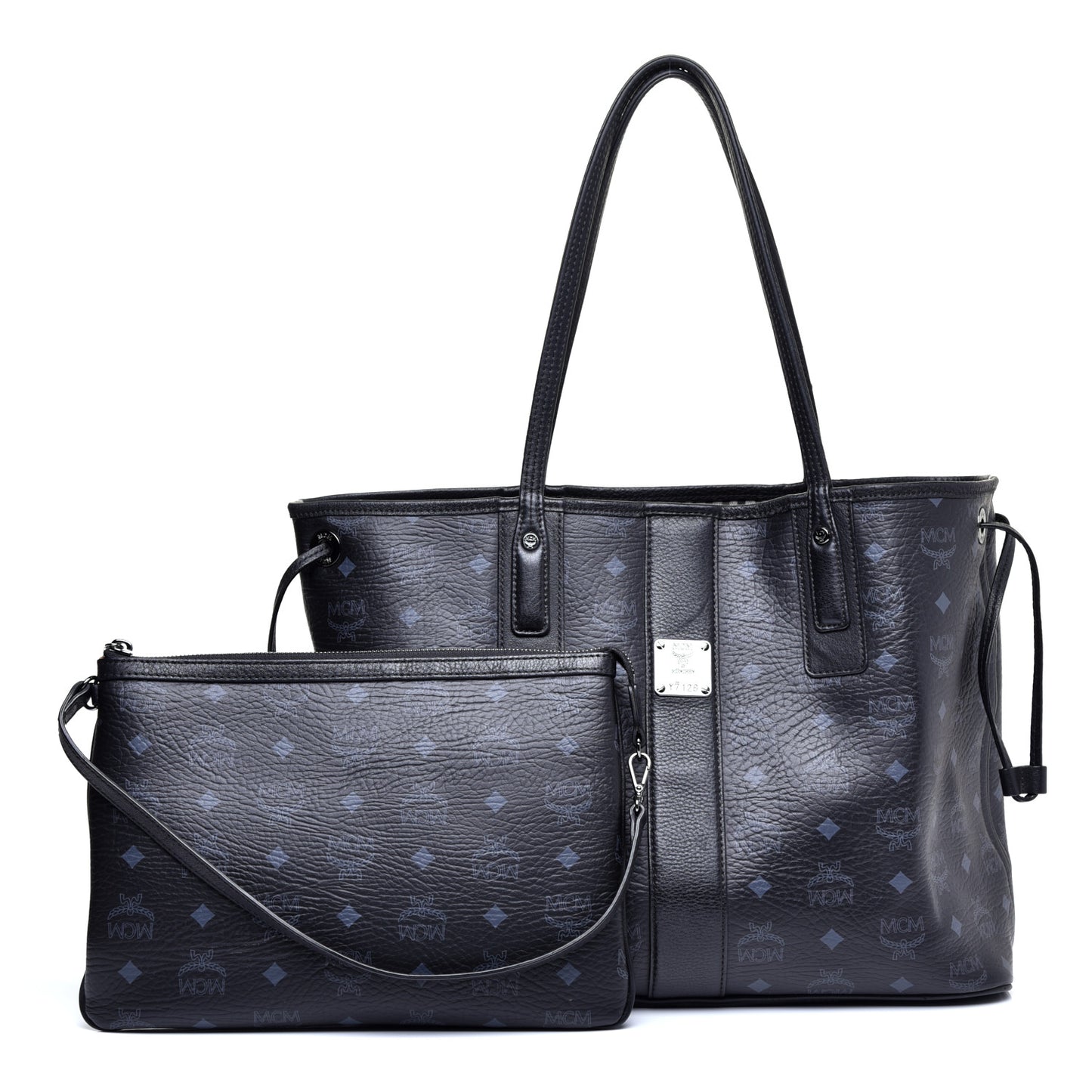 Visetos Medium Liz Reversible Shopper Tote Black