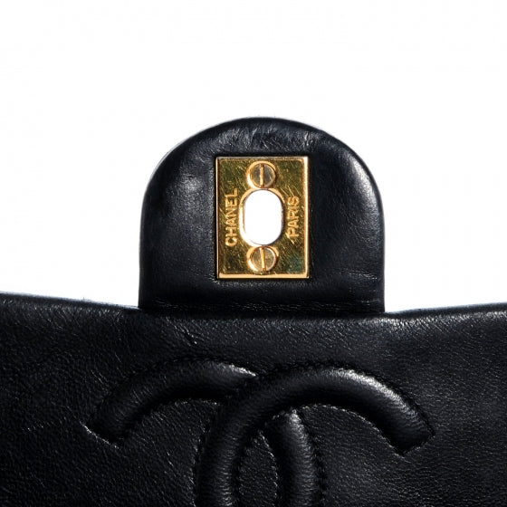 Chanel Lambskin Quilted Mini Square Flap Black 9 of 10