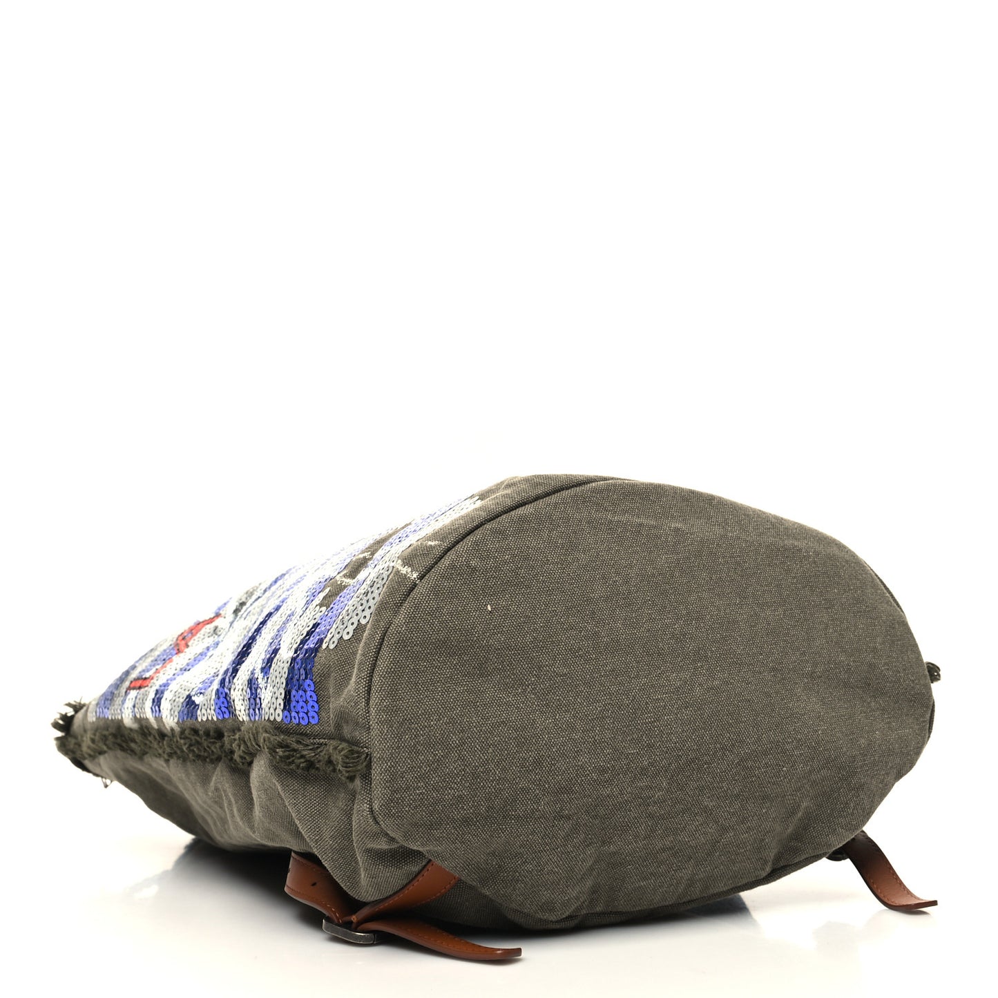 Canvas Sequins Cubano Trip Backpack Khaki