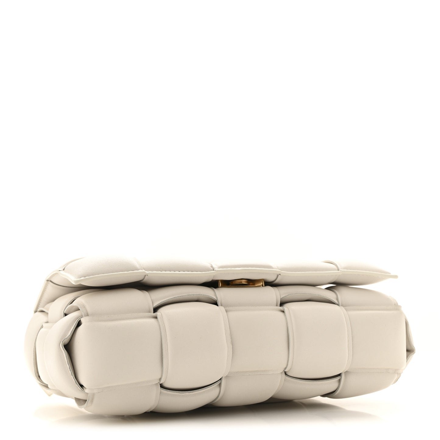 Nappa Maxi Intreccio Padded Cassette Crossbody Bag Chalk