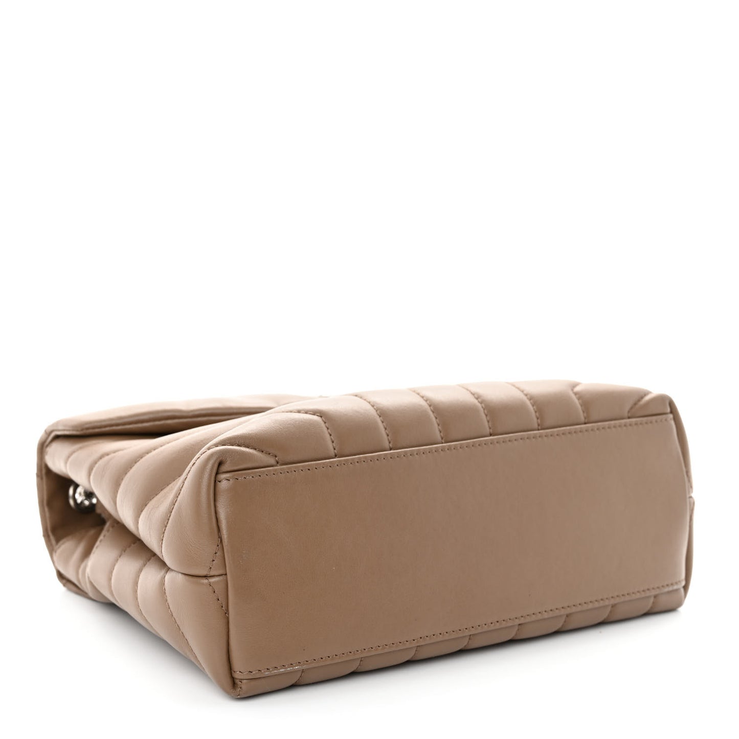 Calfskin Y Quilted Monogram Small Loulou Chain Satchel Dark Beige