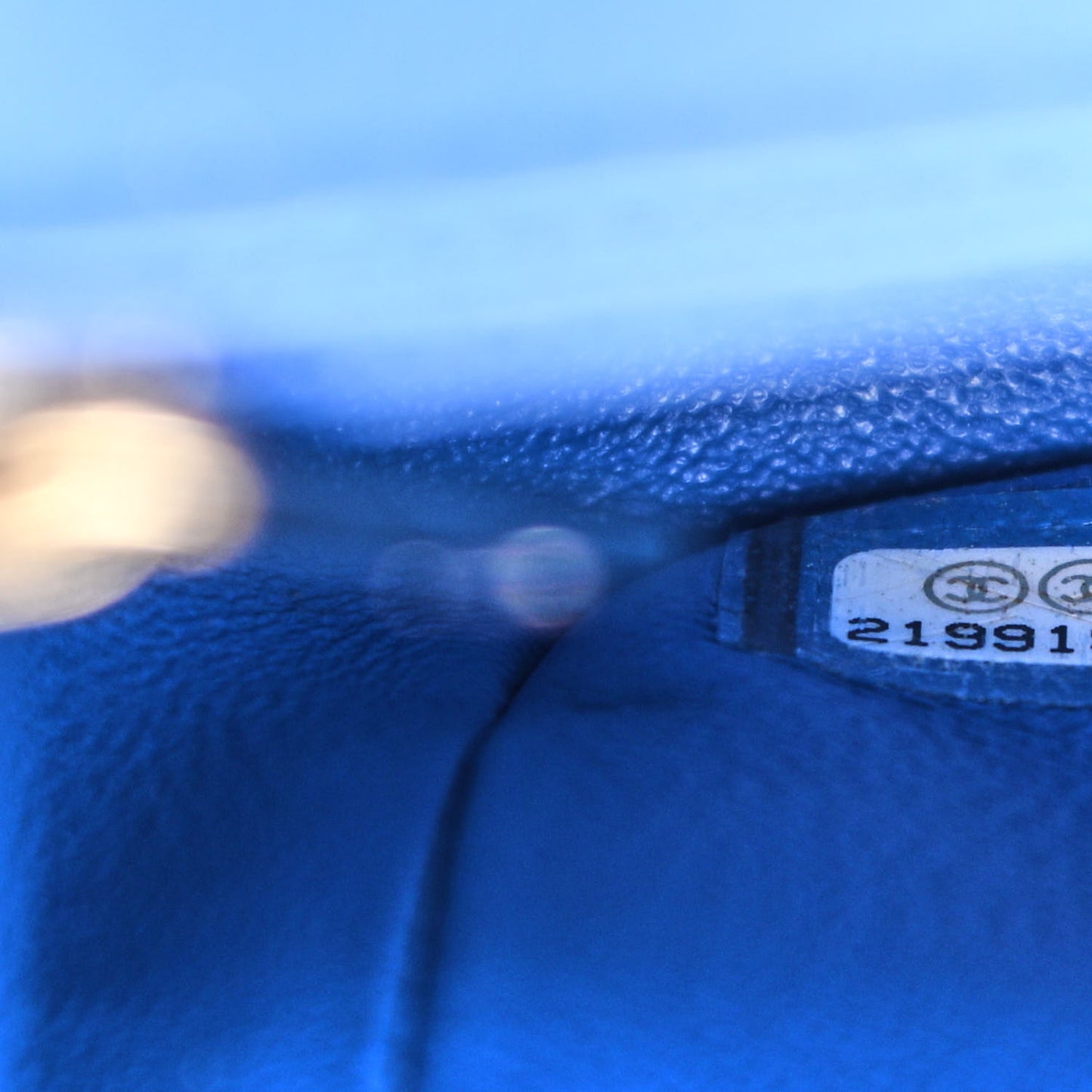 Lambskin Quilted Mini Square Flap Blue