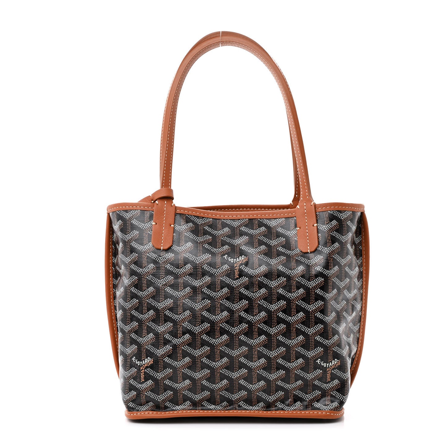 Goyardine Reversible Mini Anjou Black Gold