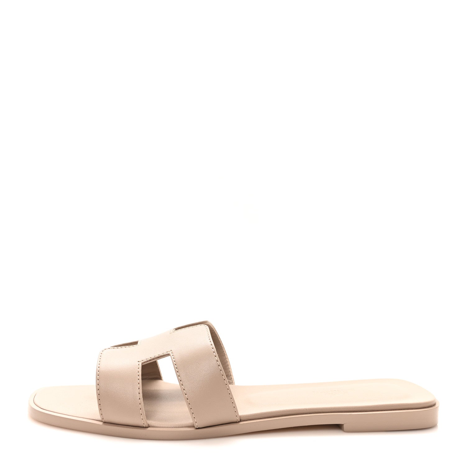 Hermes Box Calfskin Oran Sandals 41 Beige Mastic 1848575