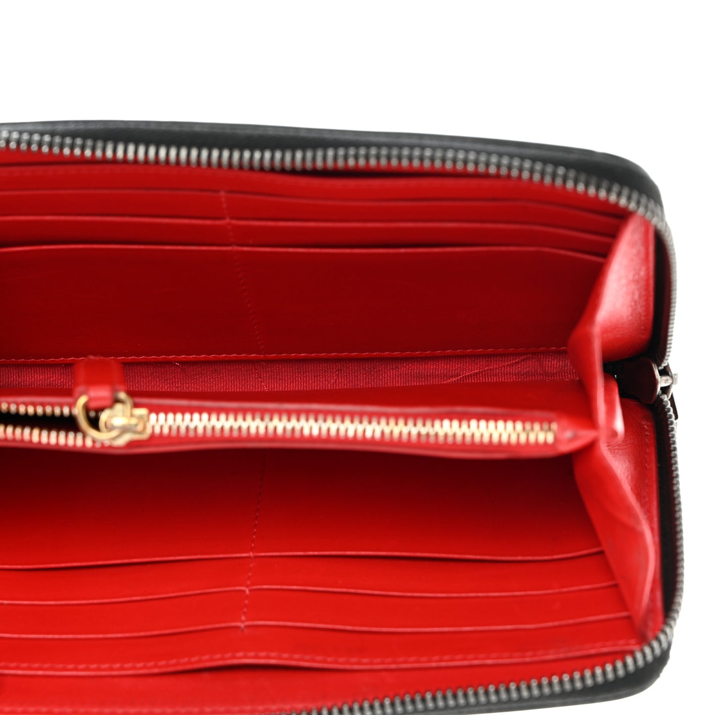 Patent Calfskin Panettone Zip Around Wallet Leopard