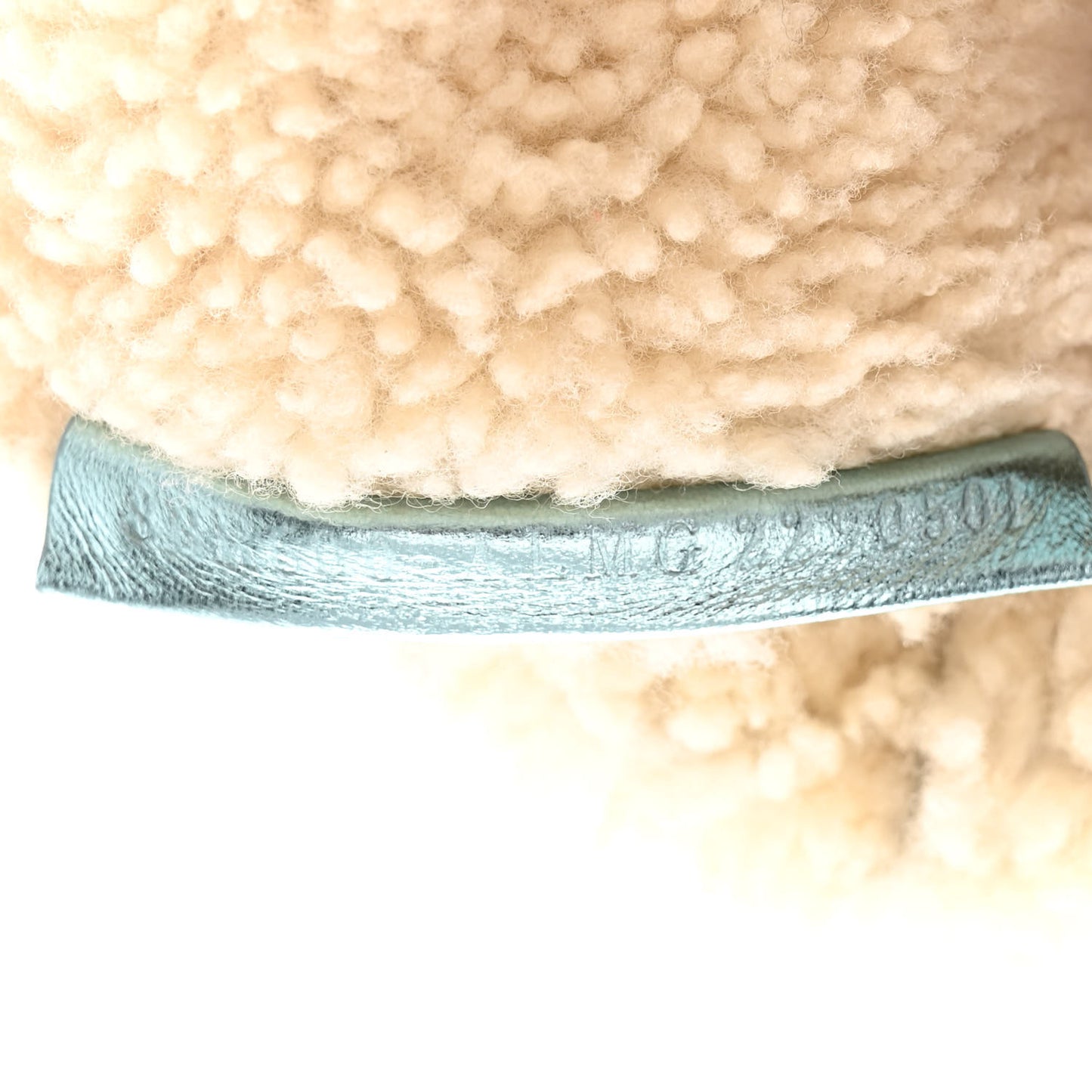 Metallic Lambskin Sheepskin Fur Re-Edition 2005-2006 Baguette Light Blue