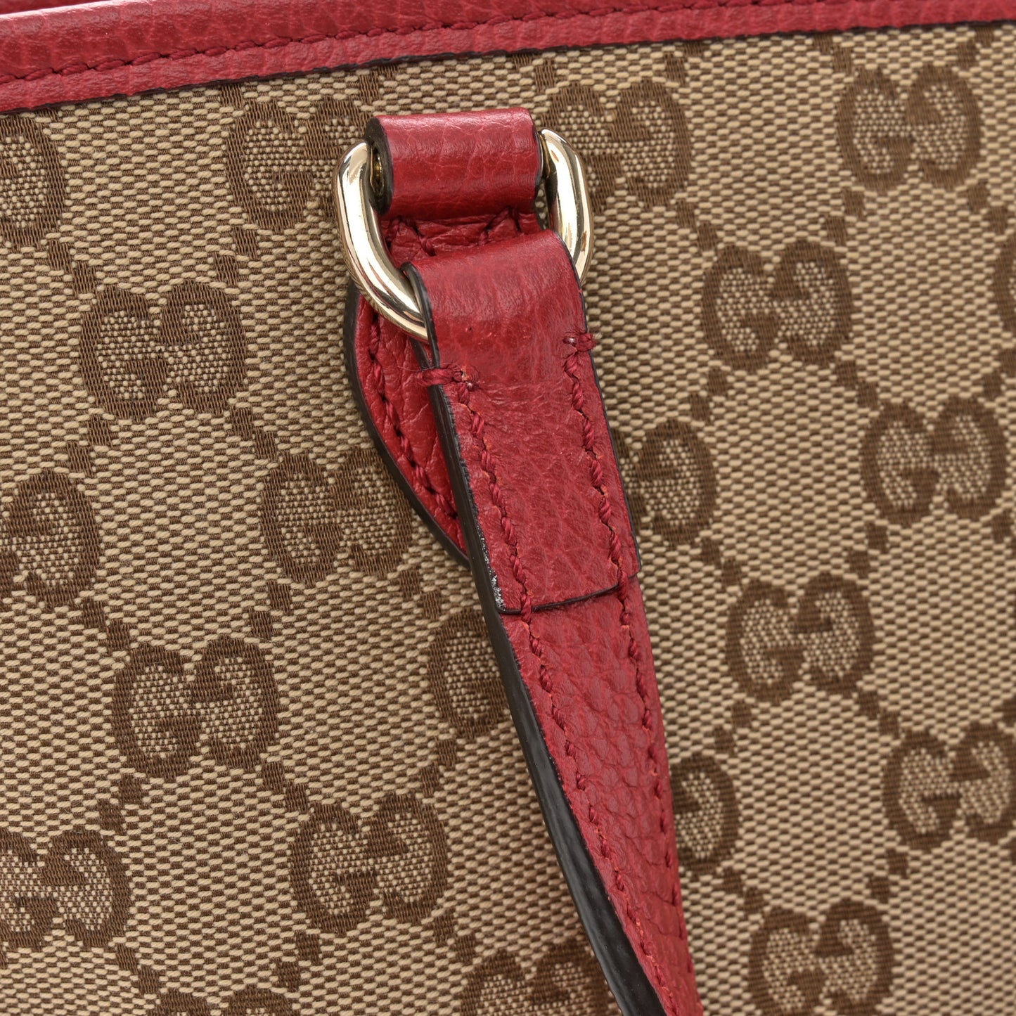 Monogram Small Bree Tote Red