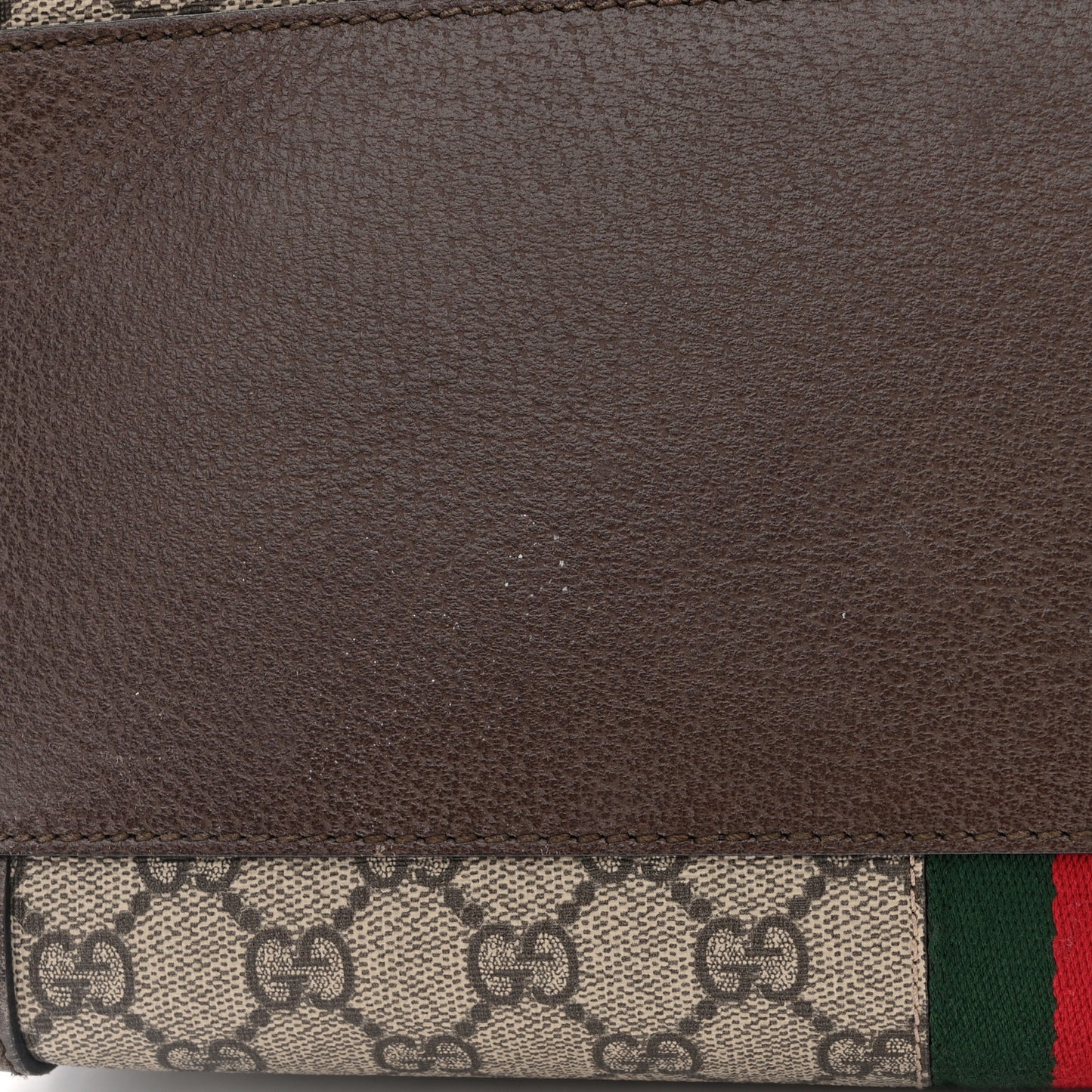 GG Supreme Monogram Web Medium Ophidia Tote Bag Brown