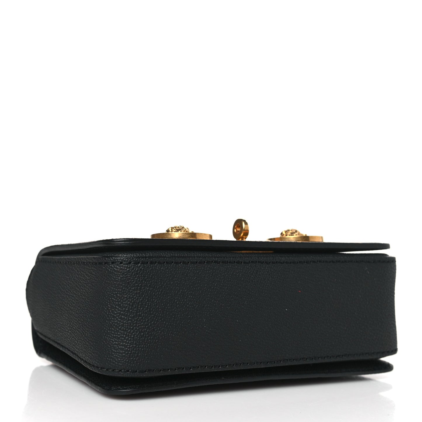 Calfskin Barocco Print Tribute Crossbody Bag Black Gold