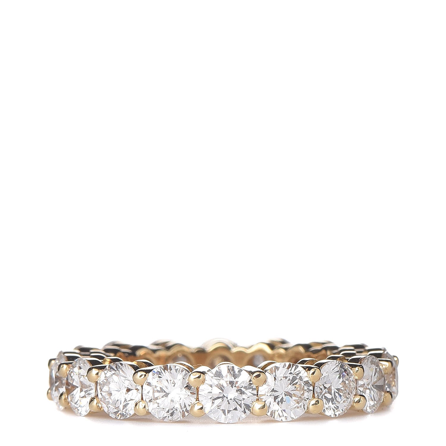 Tiffany 18K Yellow Gold Diamond Eternity Embrace Band Ring 4 3 of 4