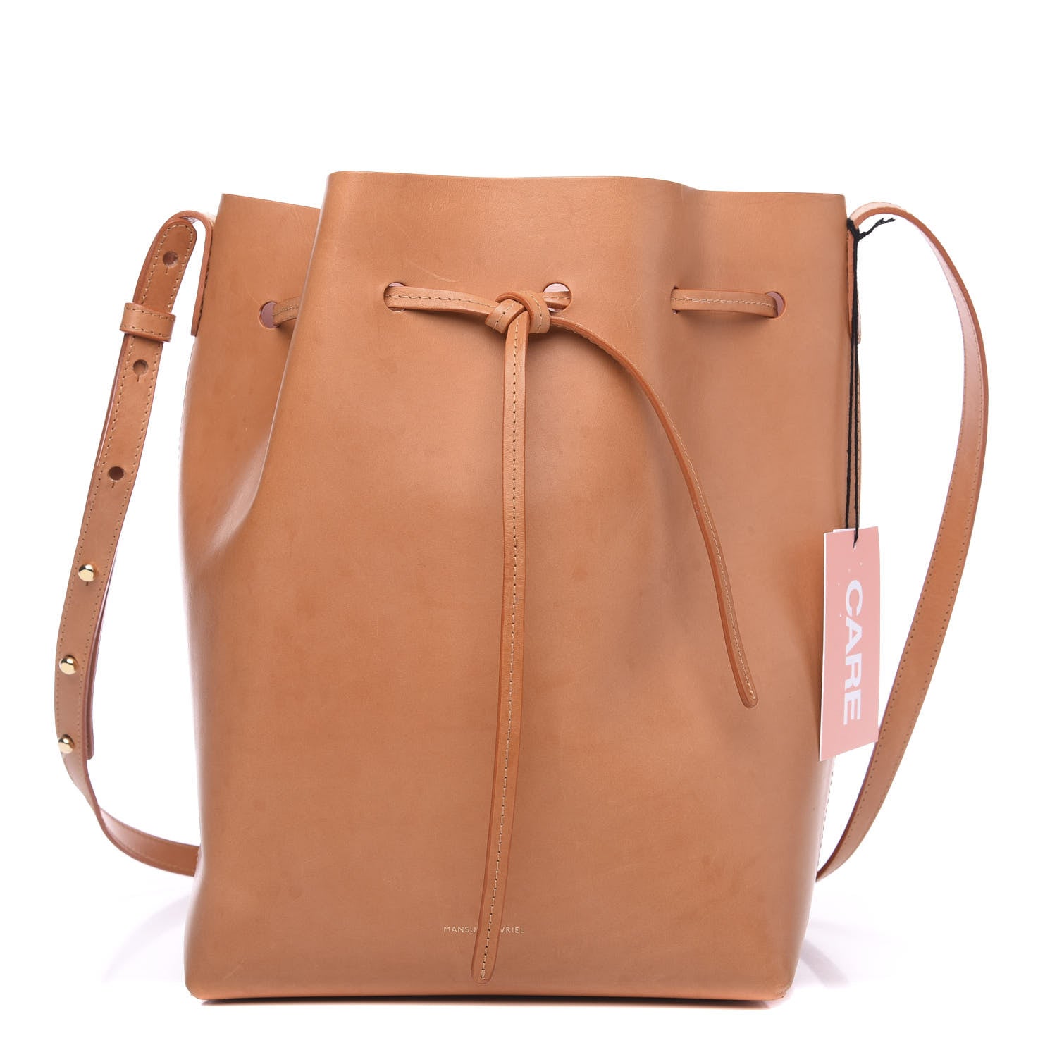 Mansur Gavriel Vegetable Tanned Calfskin Bucket Bag Cammello Rosa 1 of 12