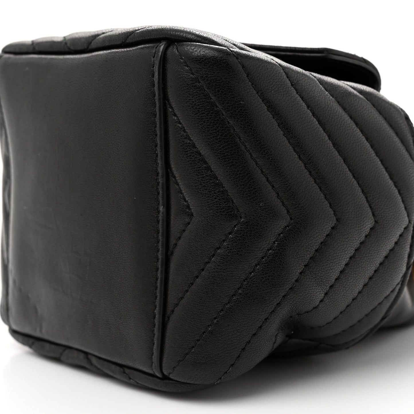 Lambskin Matelasse Monogram Joe Nano Bucket Bag Black