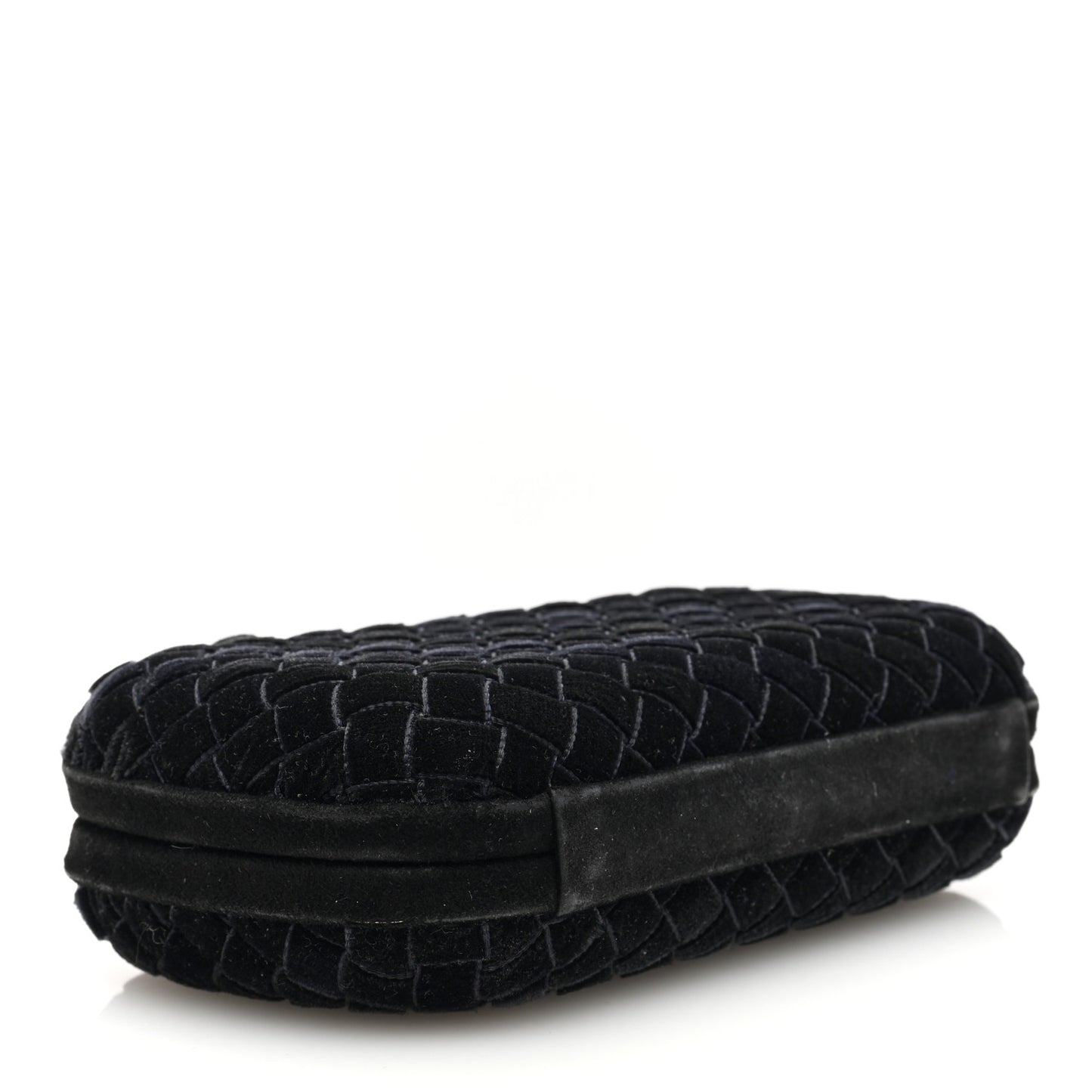 Velvet Intreccio Knot Clutch Black