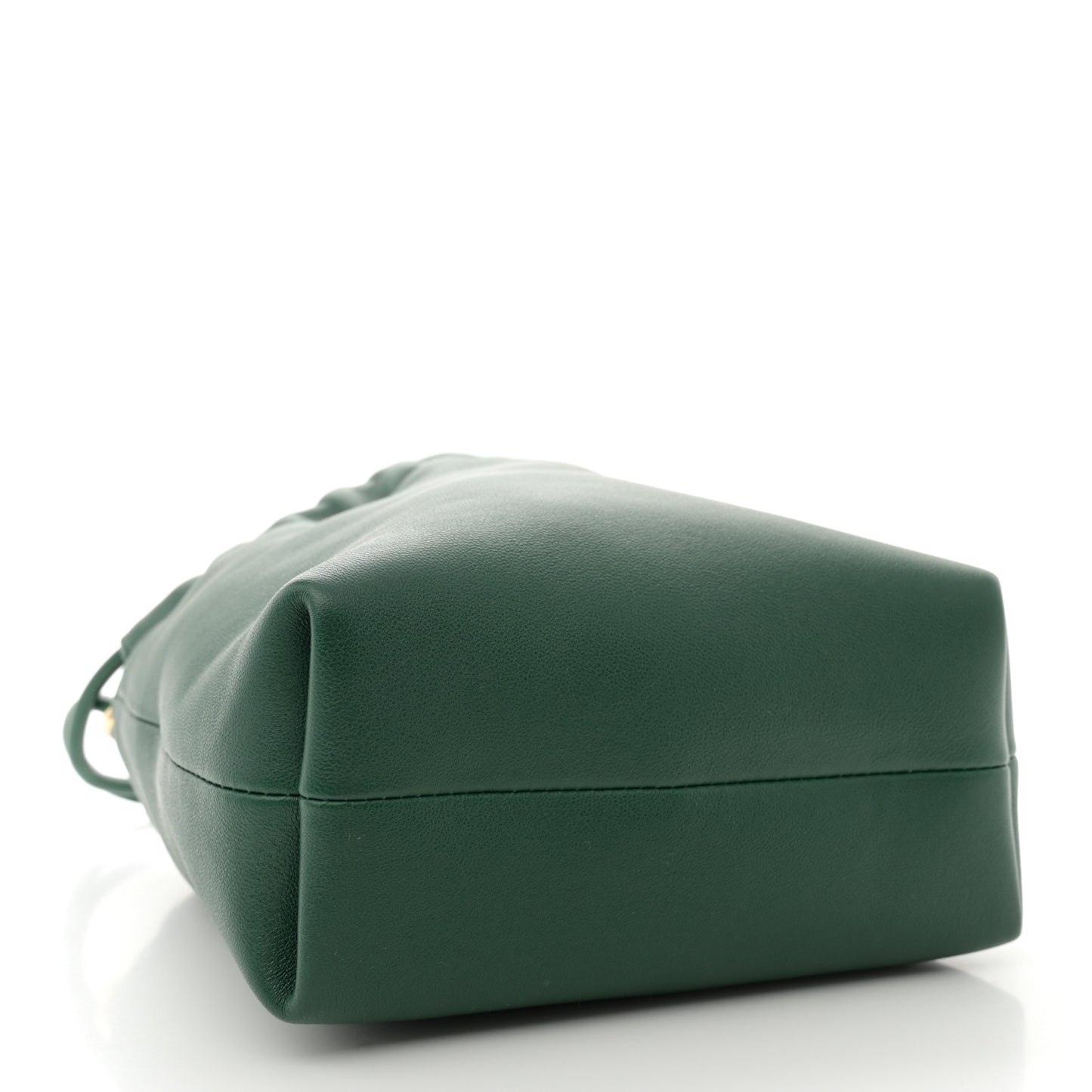 Nappa Mini Vlogo Pouf Bucket Bag Amazon Green