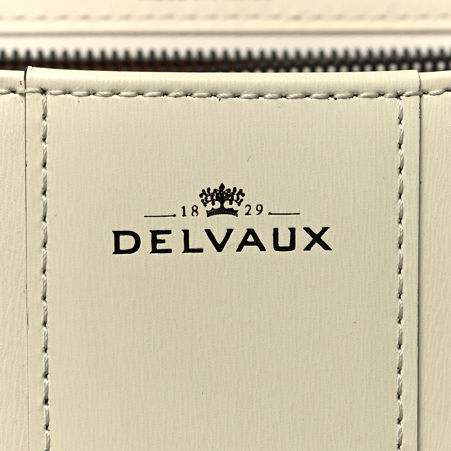 Delvaux Box Calfskin Light And Shadow MM Brillant Satchel Black Ivory 6 of 14