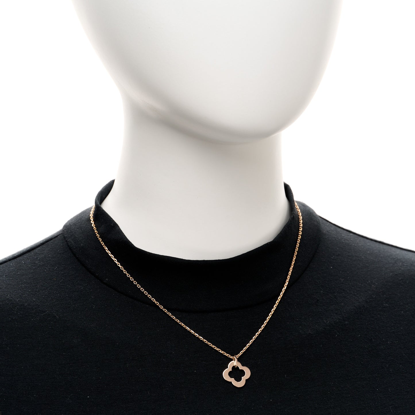 18K Rose Gold Byzantine Alhambra Pendant Necklace
