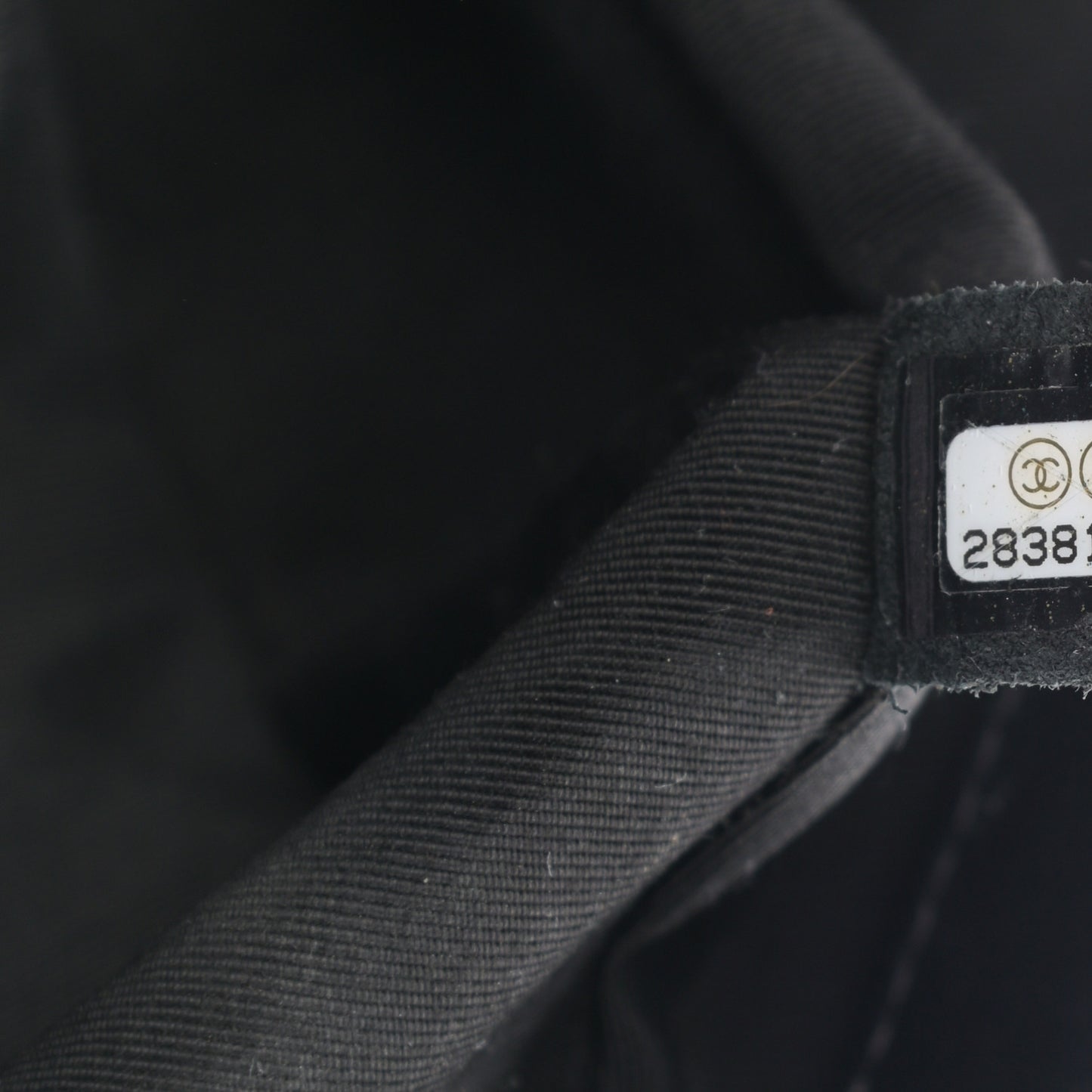 Calfskin Perforated Chevron Quilted Medium Boy Flap Black