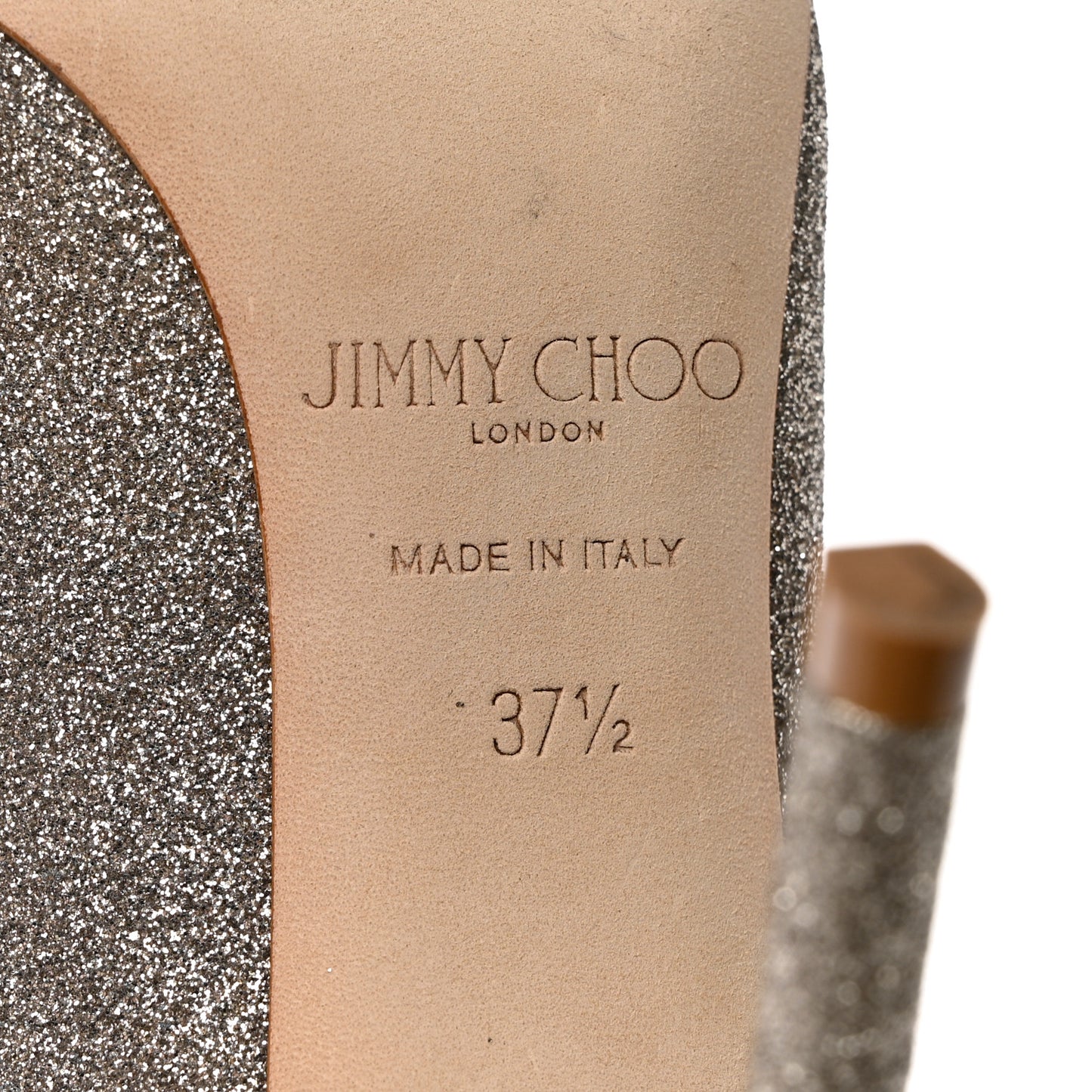 Glitter Romy 100 Pumps 37.5 Platinum Ice