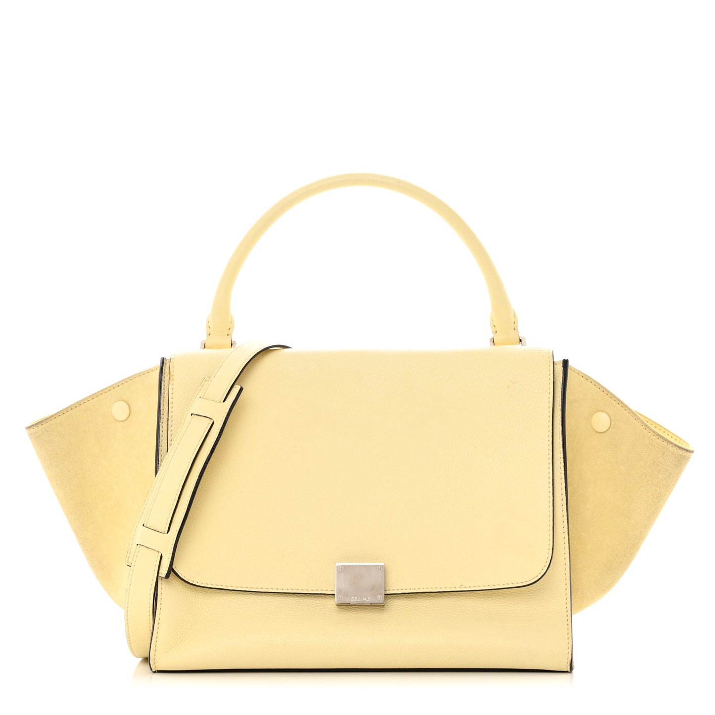 Drummed Calfskin Suede Medium Trapeze Butter