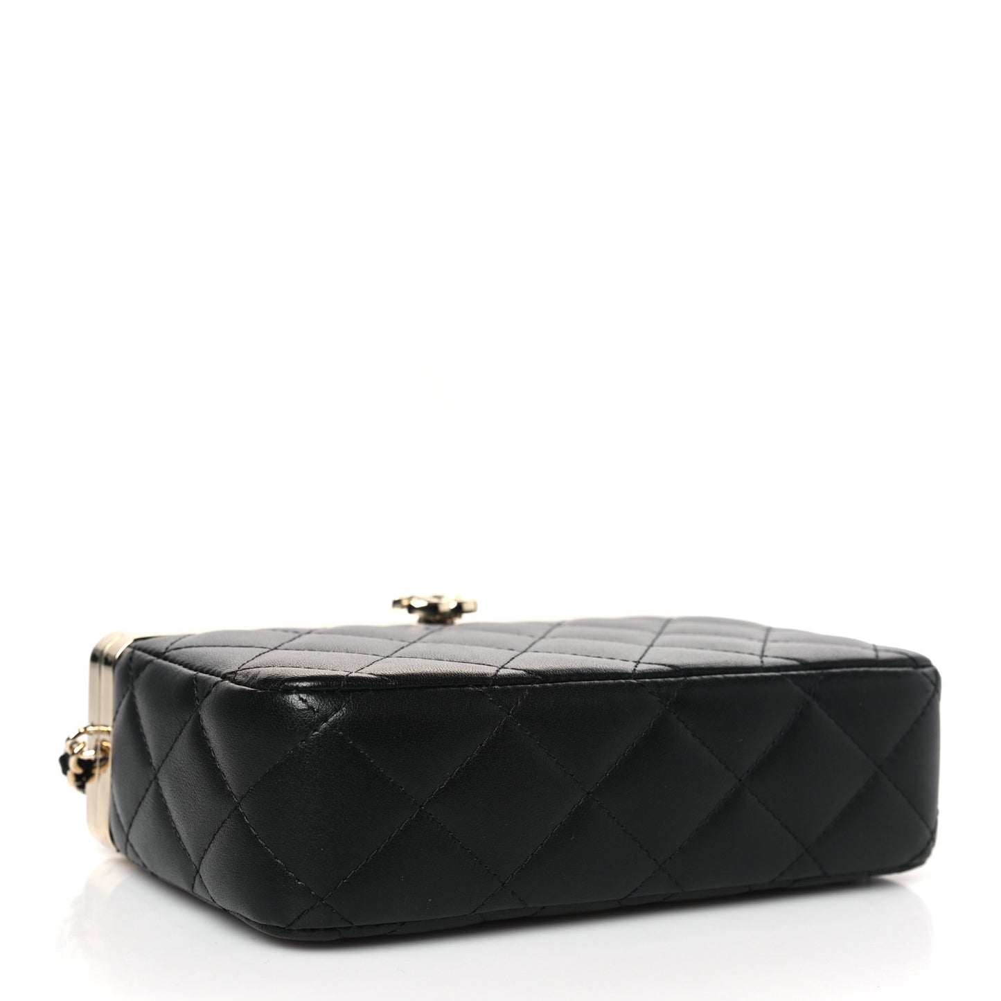 Lambskin Quilted CC Vanity With Chain Black