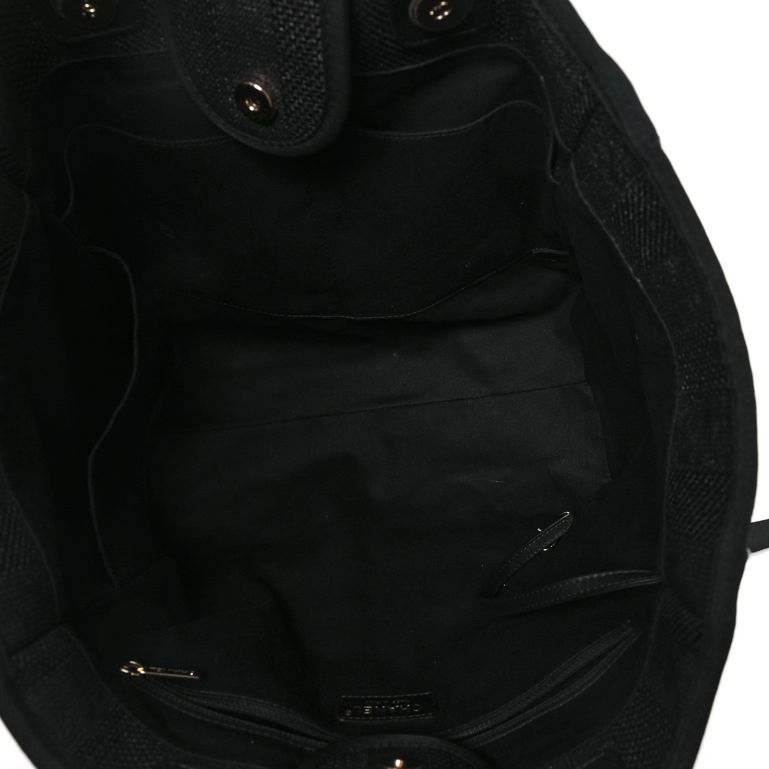 Chanel Mixed Fibers Calfskin Striped Medium Deauville Black 5 of 14