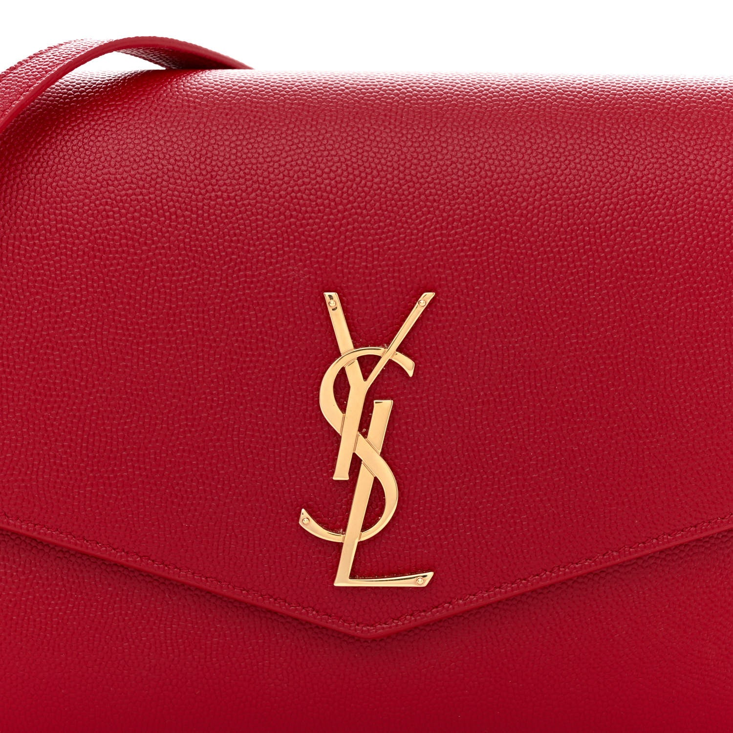Saint Laurent Grain de Poudre Mini Uptown Crossbody Bag Red 9 of 13