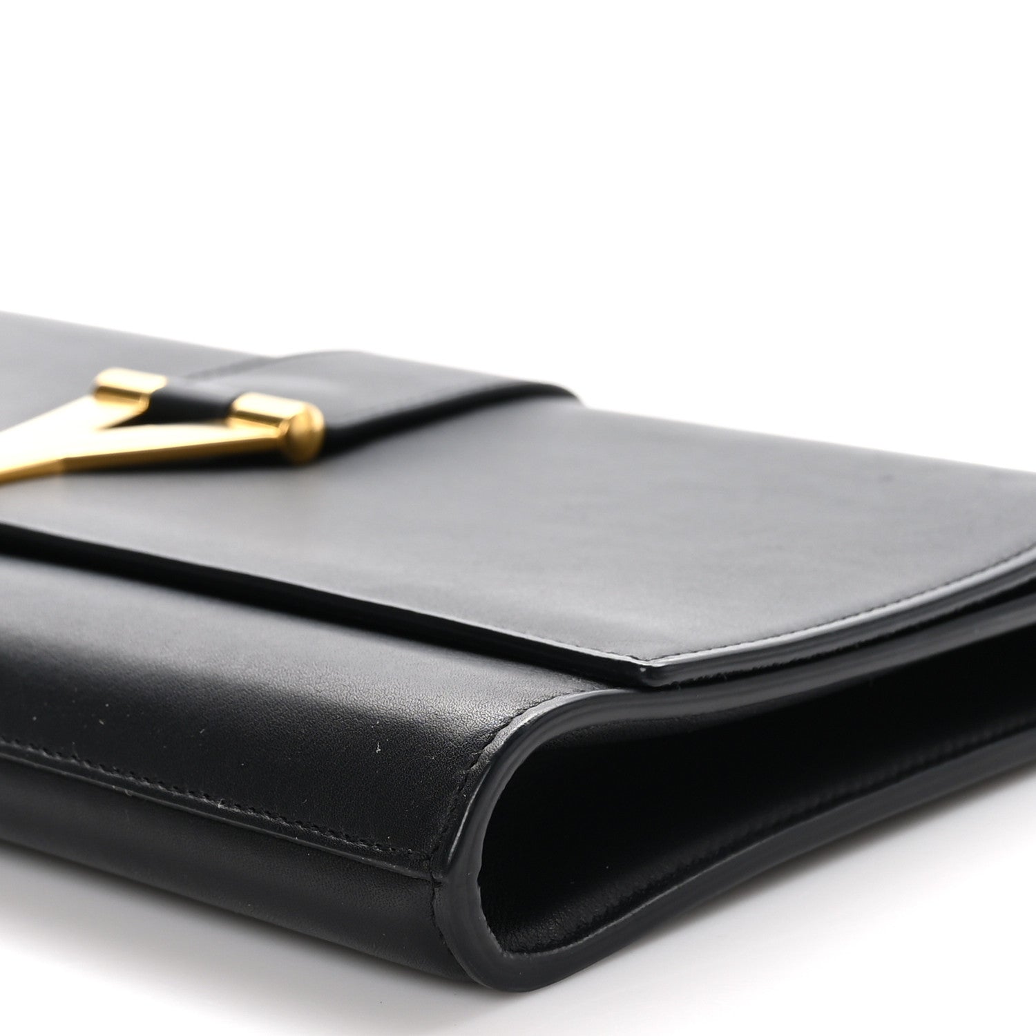 Saint Laurent SAINT LAURENT Calfskin Classic Y Ligne Clutch Black 10 of 11